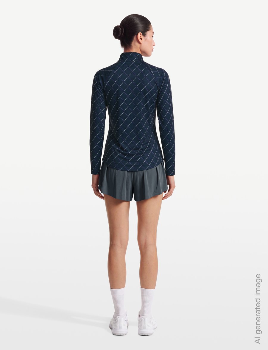 Röhnisch - Addy Long Sleeve - oberteile - navy logo argyle - 4