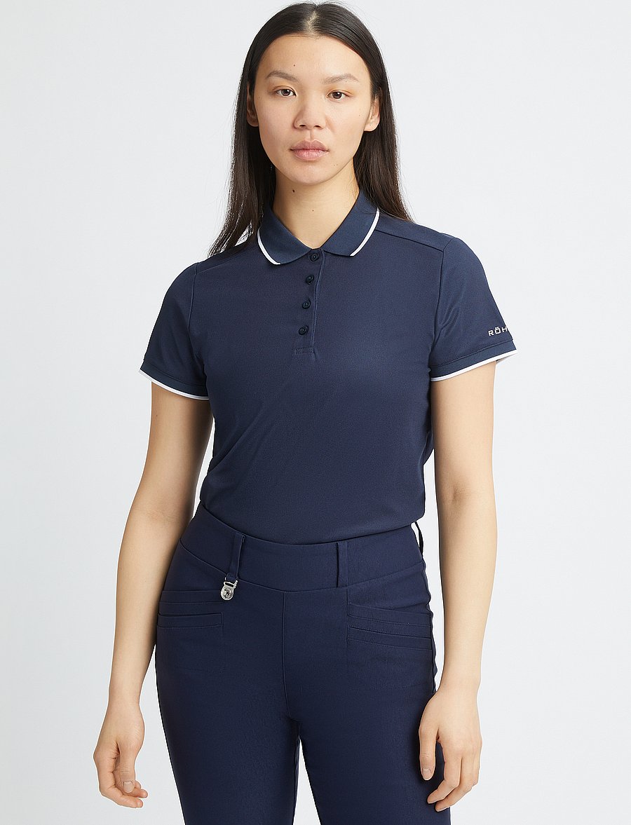 Röhnisch - Miriam Poloshirt - oberteile & t-shirts - navy - 3
