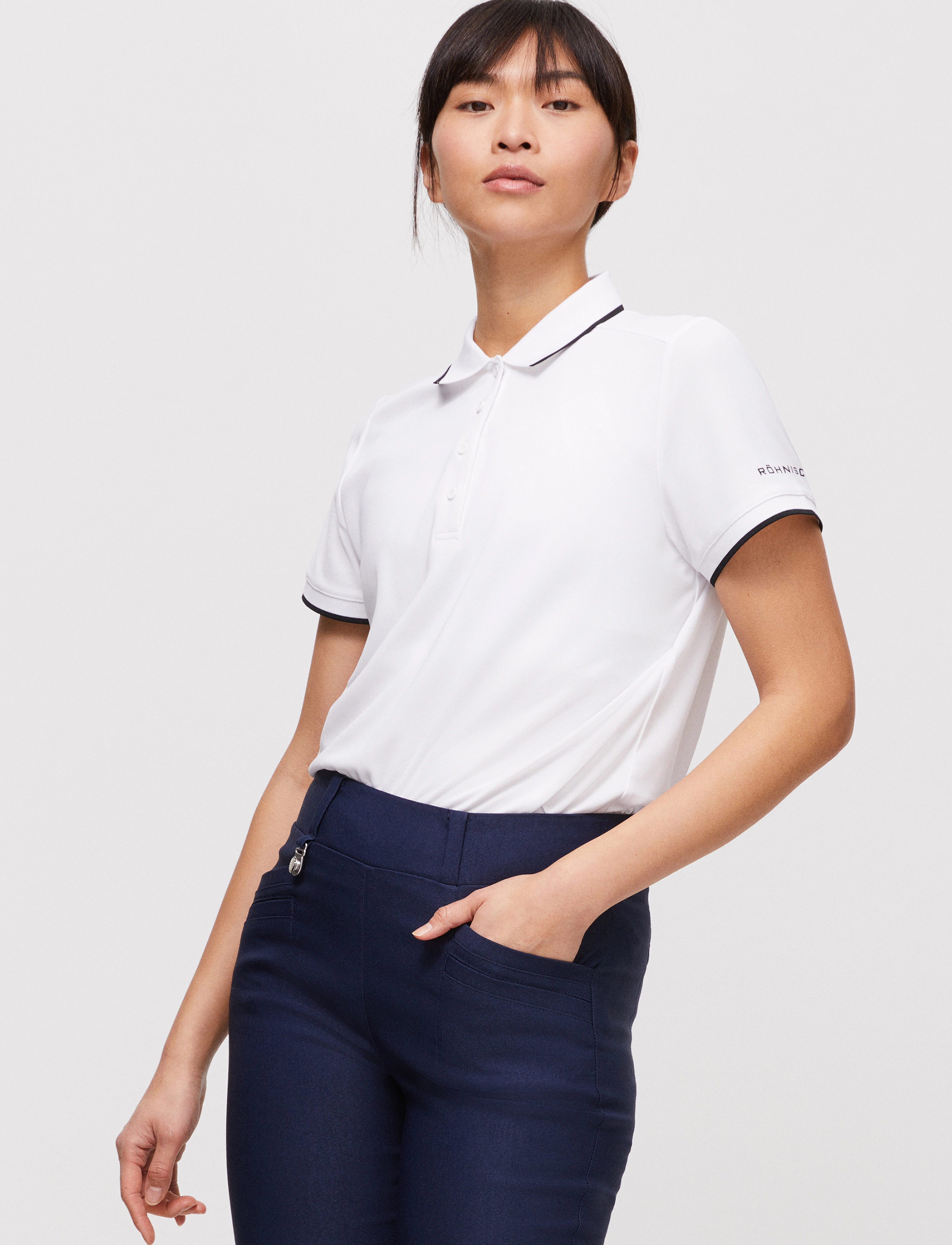 Röhnisch Miriam Poloshirt, M, Sports Oberteile & T-shirts, Weiß - Sport Polos, Frauen