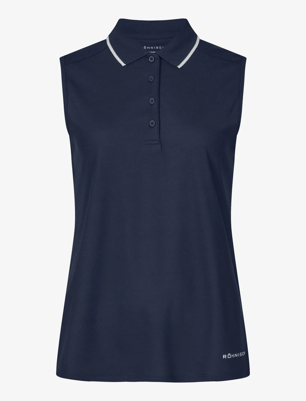 Röhnisch - Miriam Sleeveless Poloshirt - toppe & t-shirts - navy - 2