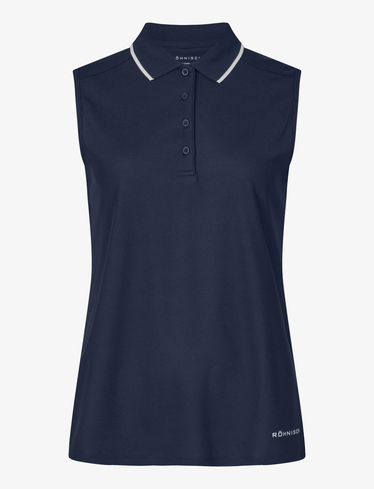 Röhnisch - Miriam Sleeveless Poloshirt - oberteile & t-shirts - navy - 2