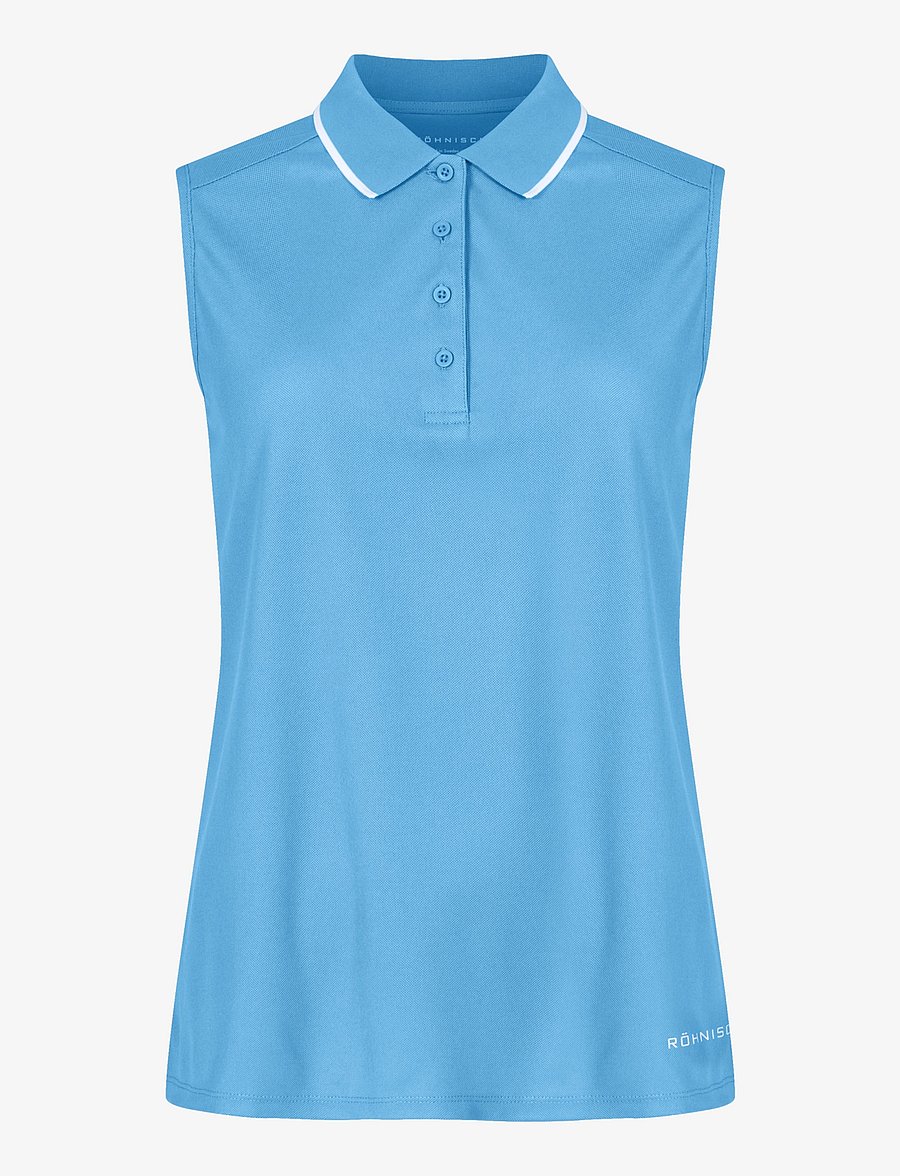 Röhnisch - Miriam Sleeveless Poloshirt - oberteile & t-shirts - pacific coast - 0