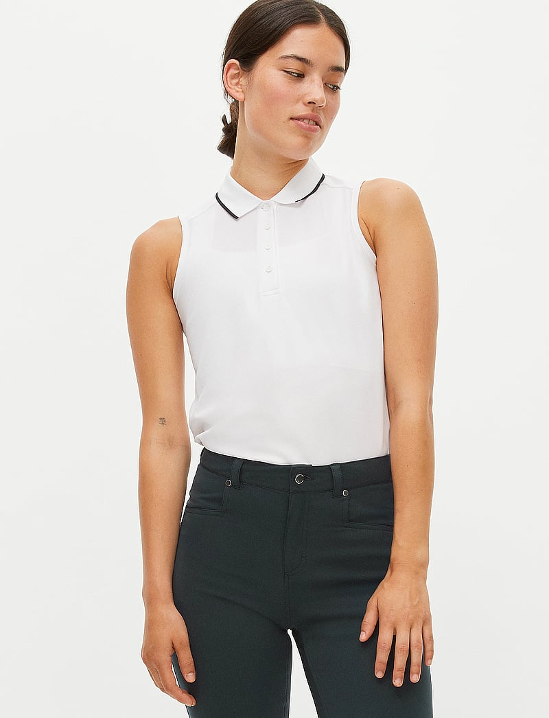 Röhnisch - Miriam Sleeveless Poloshirt - polo skyrtur - white - 0