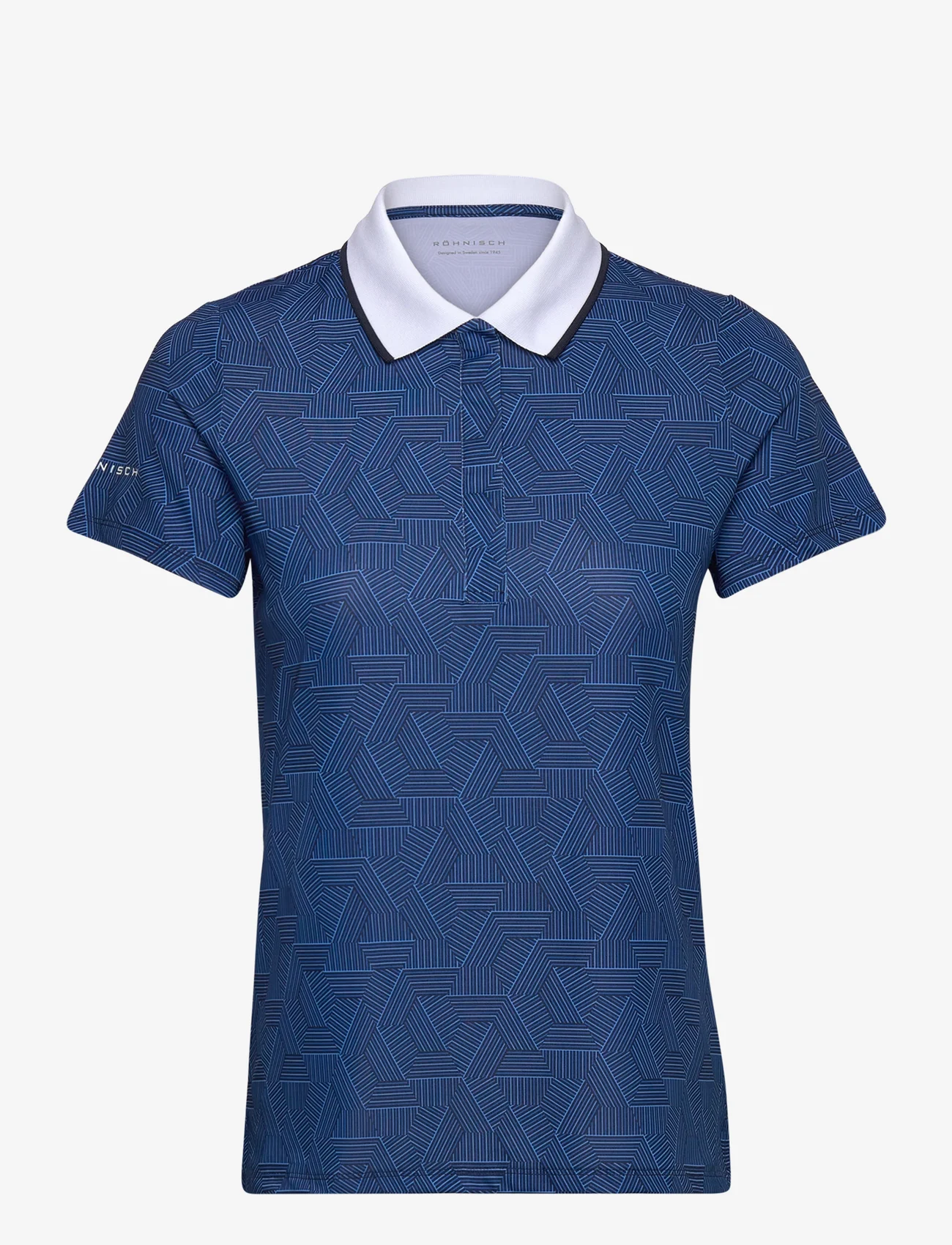 Röhnisch - Deni Poloshirt - poloshirts - hexagon blue - 0