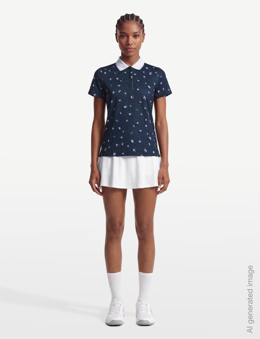 Röhnisch - Deni Poloshirt - alussärgid ja t-särgid - purple mountain bloom - 0