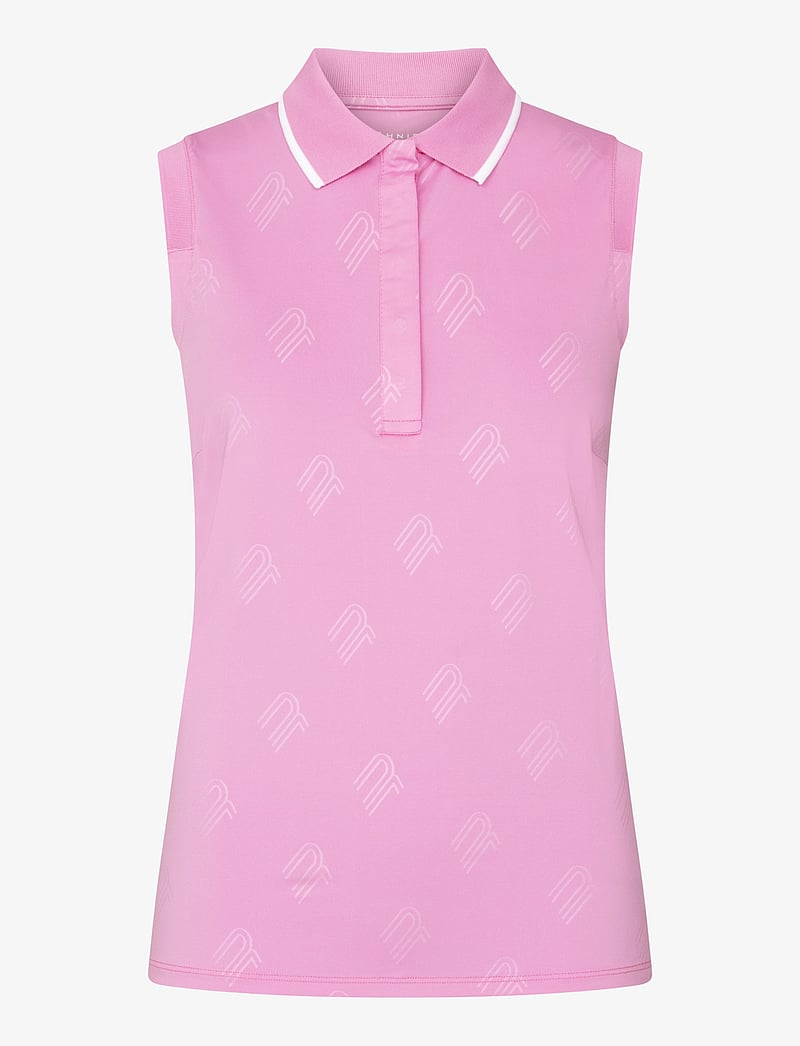 Röhnisch - Deni Sleeveless Poloshirt - toppar & t-shirts - fuchsia pink - 0