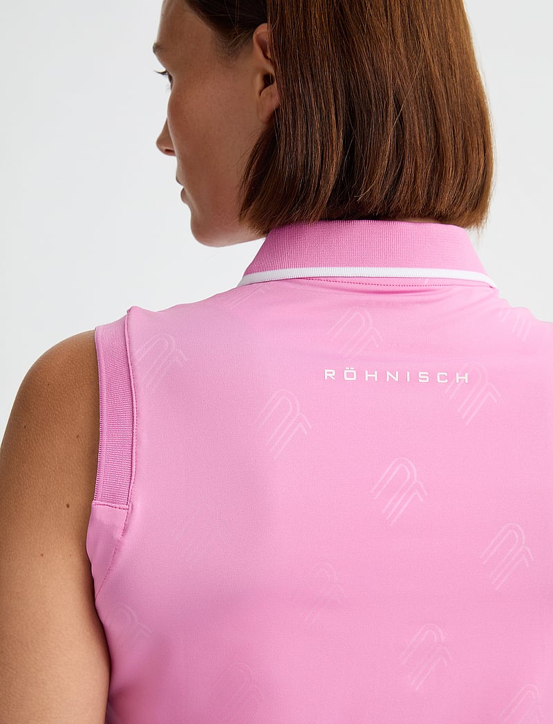 Röhnisch - Deni Sleeveless Poloshirt - toppar & t-shirts - fuchsia pink - 1