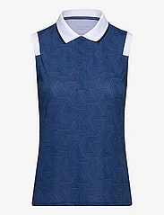 Röhnisch - Deni Sleeveless Poloshirt - polos - hexagon blue - 0