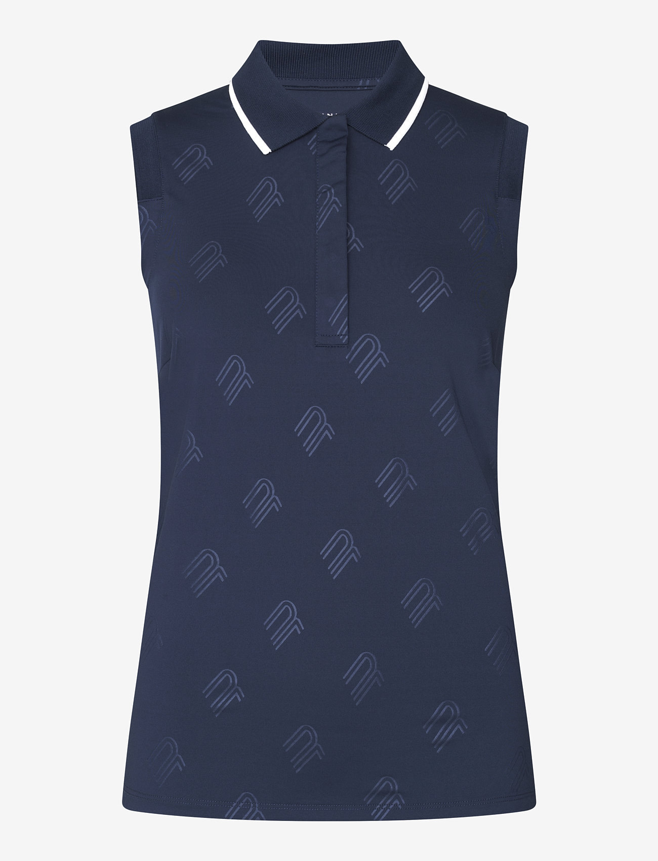 Röhnisch - Deni Sleeveless Poloshirt - toppar & t-shirts - navy - 1