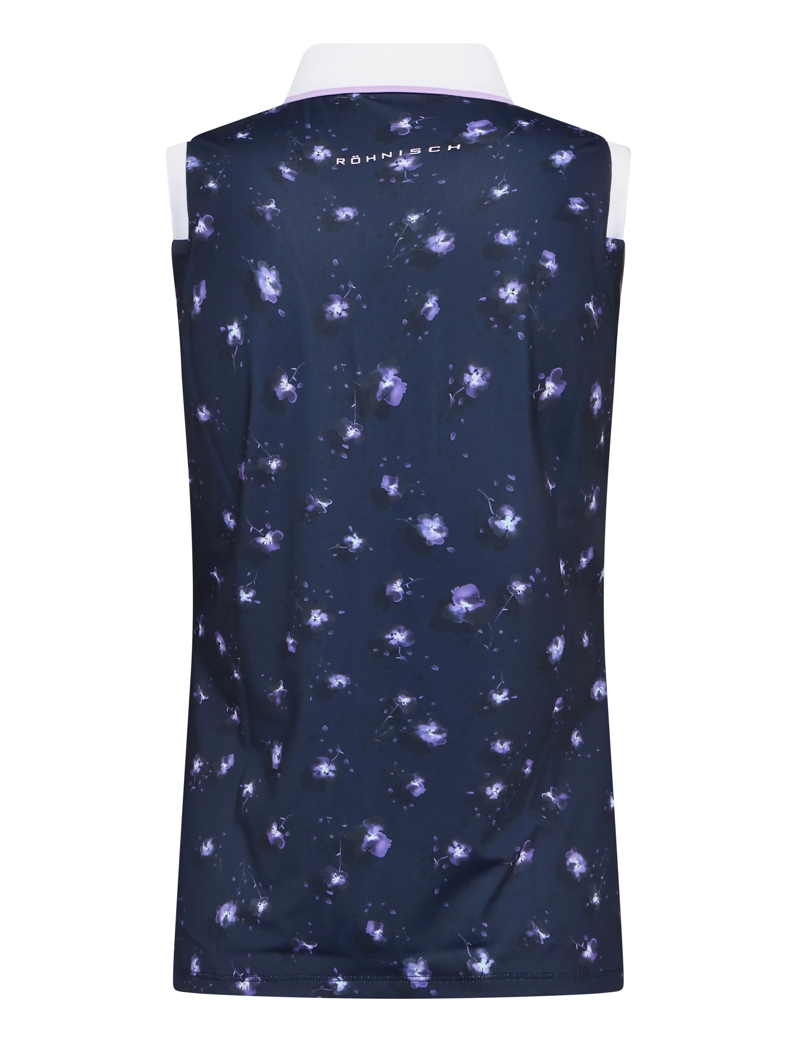 Röhnisch - Deni Sleeveless Poloshirt - toppe & t-shirts - purple mountain bloom - 2
