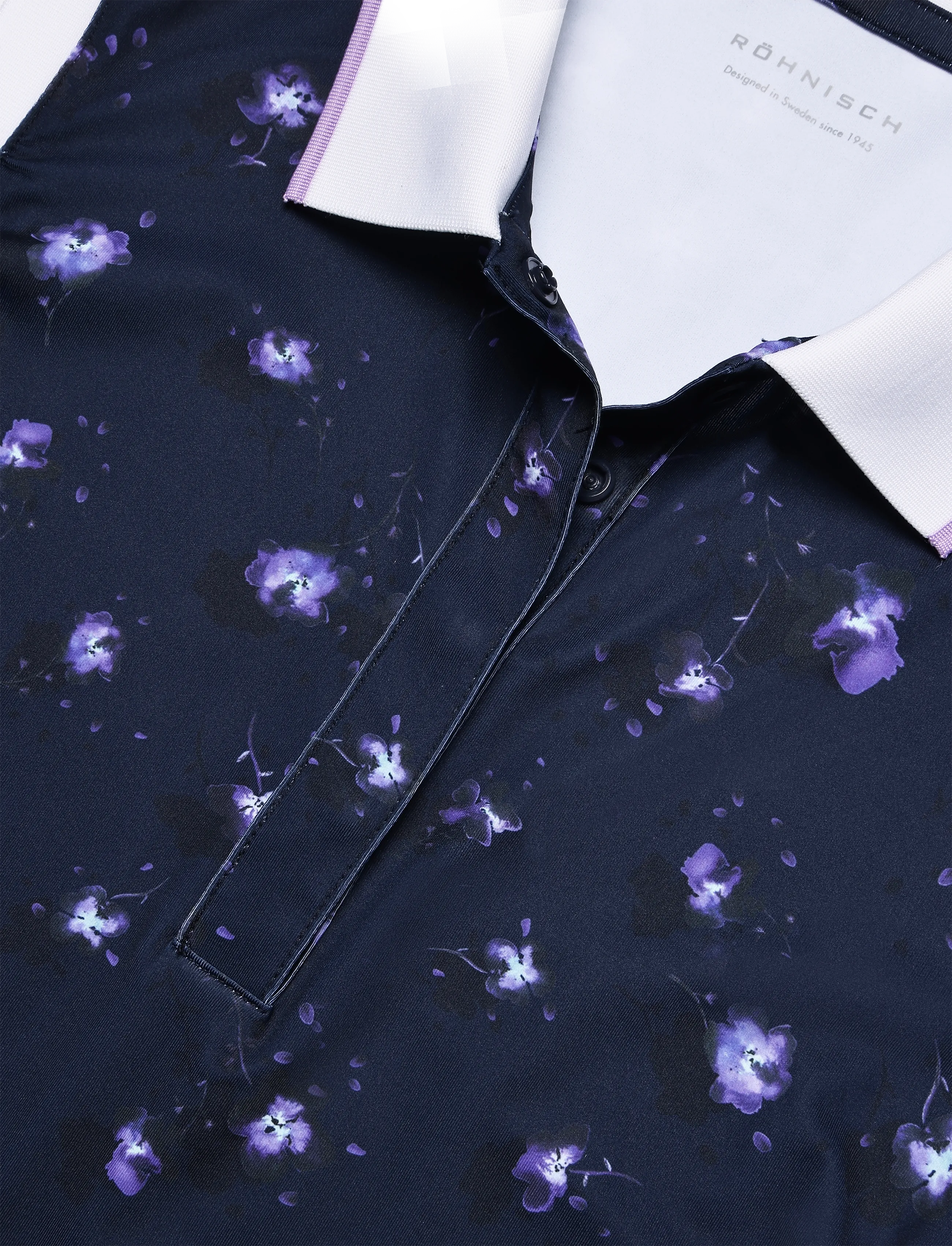 Röhnisch - Deni Sleeveless Poloshirt - toppe & t-shirts - purple mountain bloom - 5