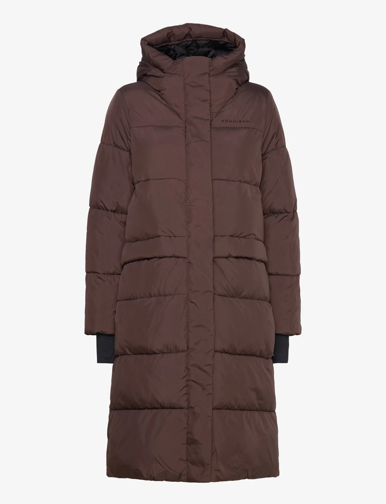 Röhnisch - Reign Hood Coat - padded coats - seal brown - 0