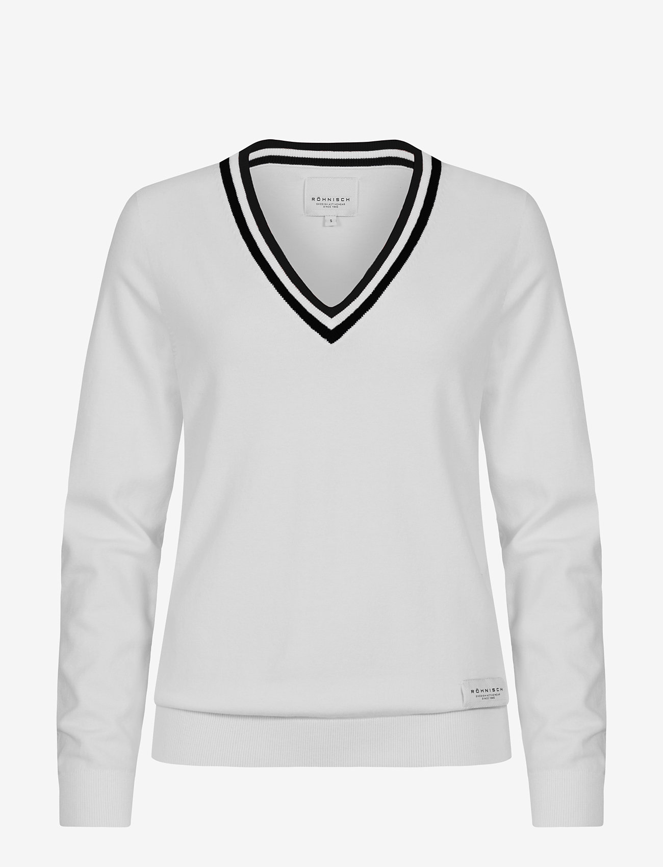 Röhnisch - Adele Knitted Sweater - strickmode - white/black - 0