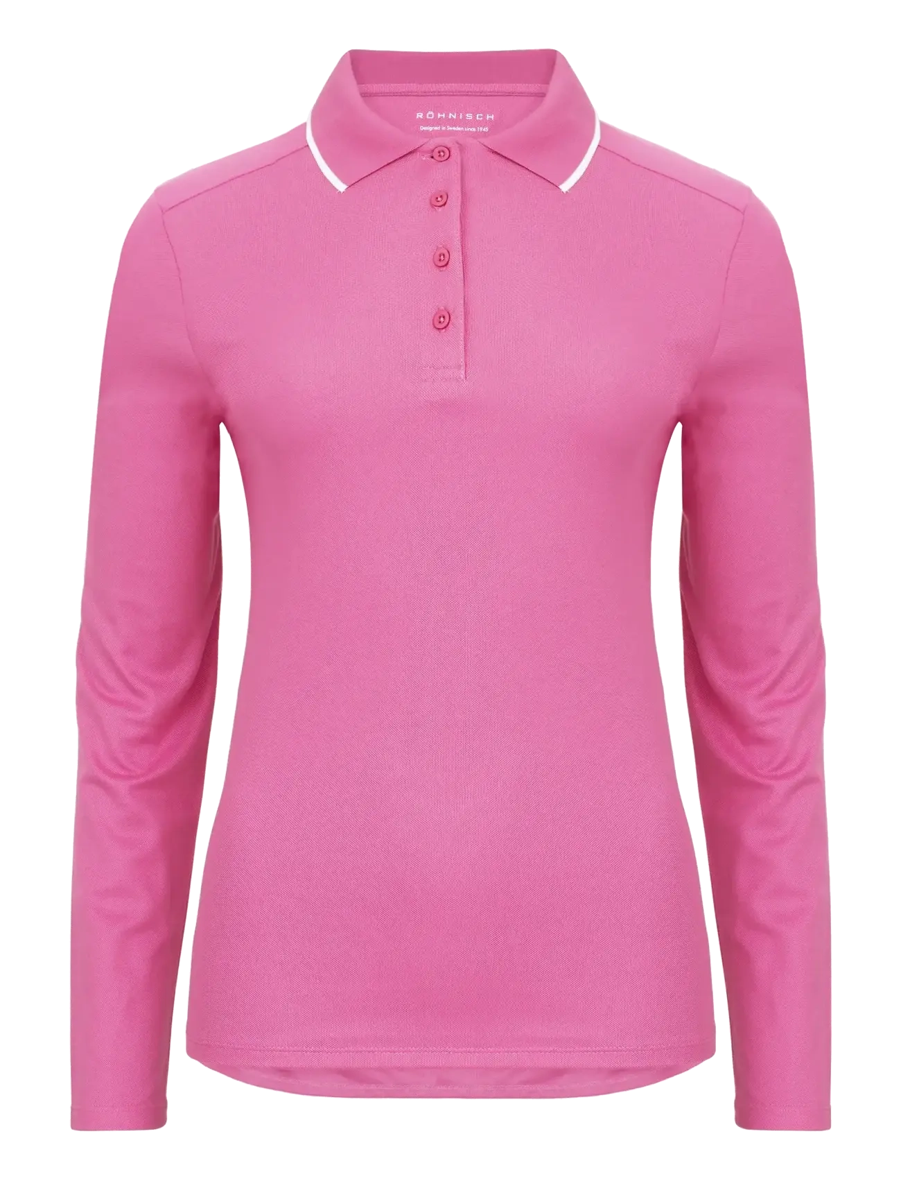 RÖHNISCH Miriam Lange Ärmel Poloshirt Pink - S - Damen