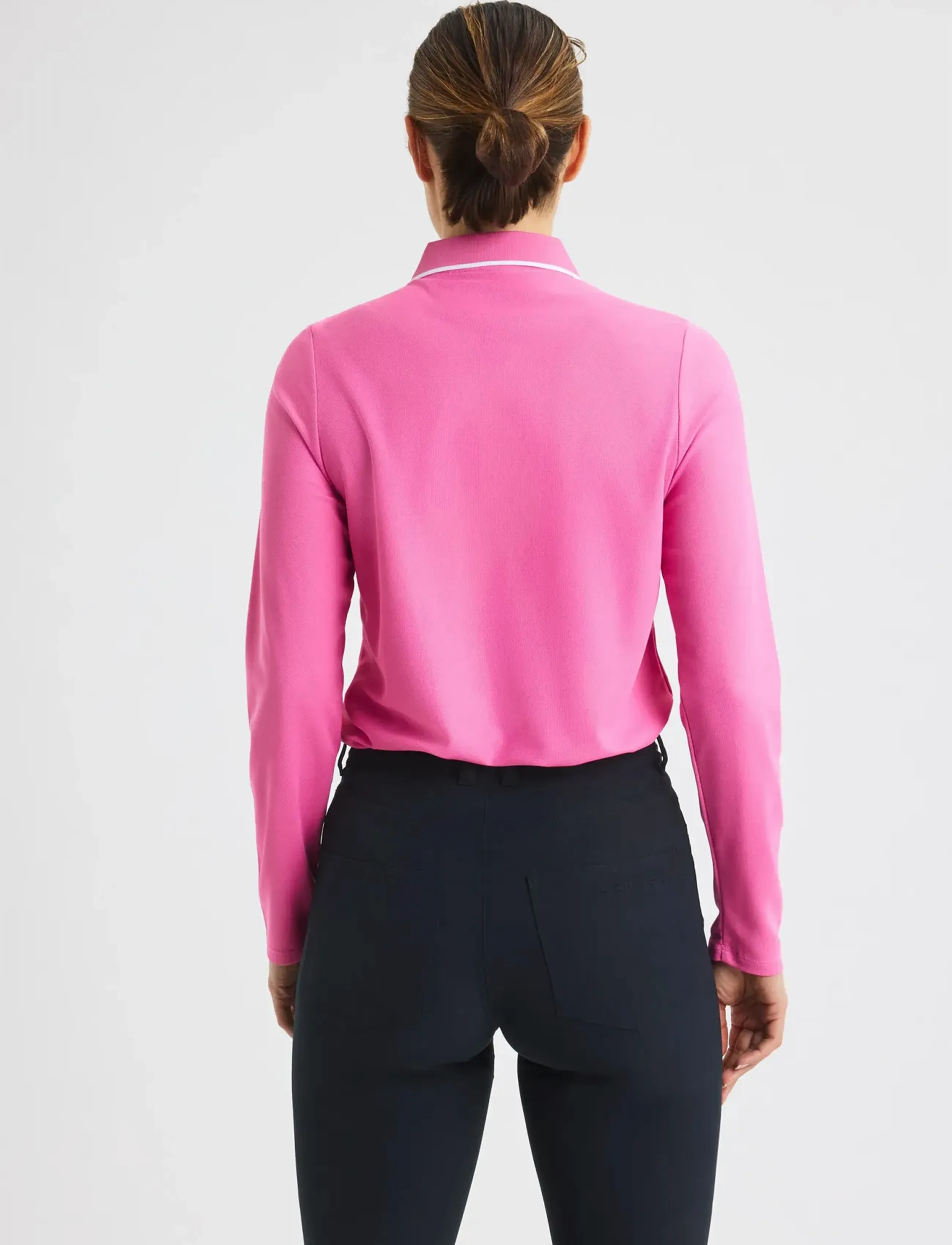 Röhnisch - Miriam Long Sleeve Poloshirt - oberteile & t-shirts - rose - 2