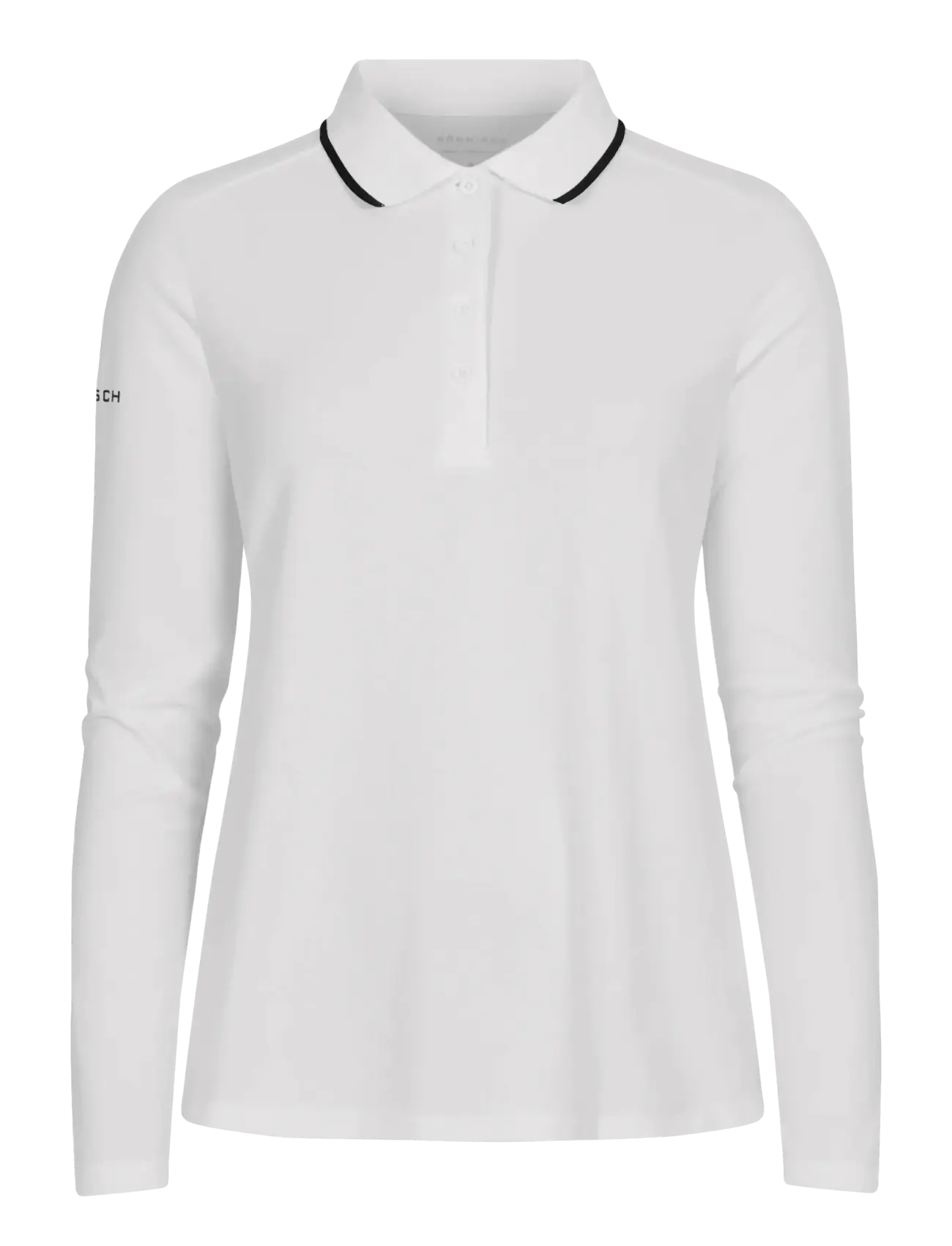Miriam Long Sleeve Poloshirt - WHITE