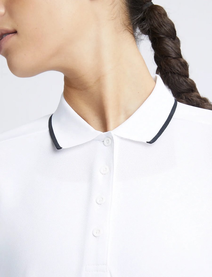 Röhnisch - Miriam Long Sleeve Poloshirt - oberteile & t-shirts - white - 3