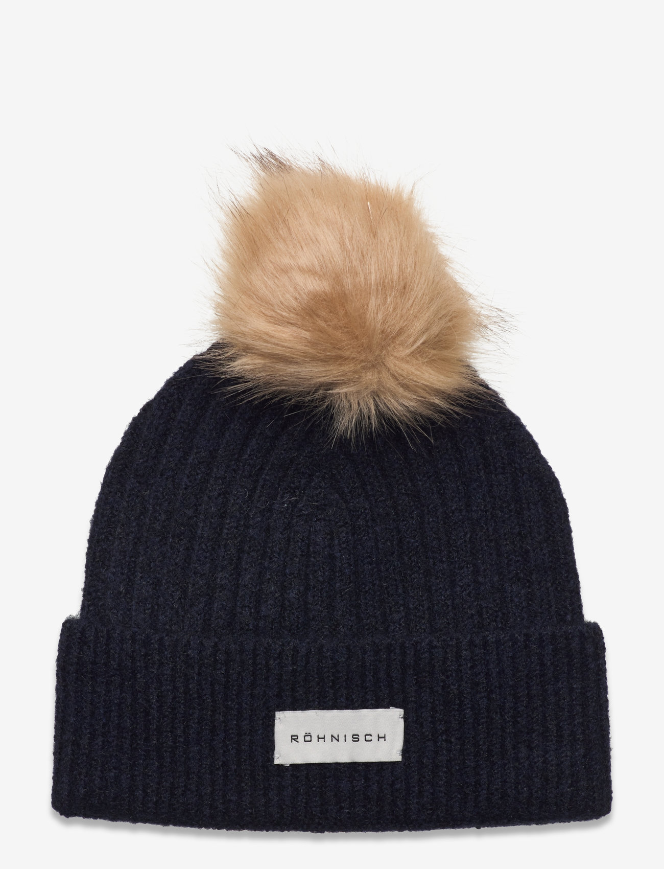 Röhnisch - Pom Rib Beanie - mütsid - navy - 0