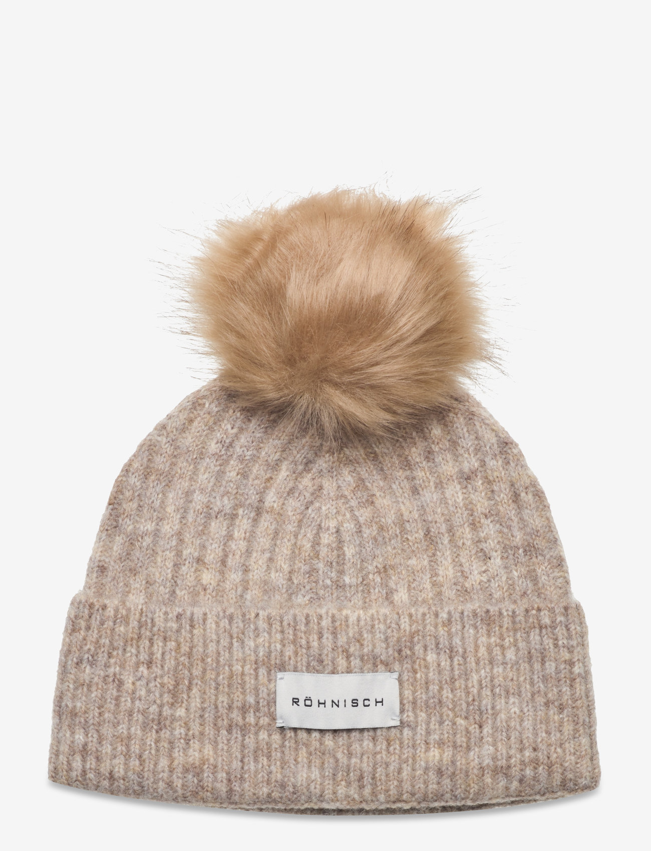 Röhnisch - Pom Rib Beanie - mützen - safari - 1