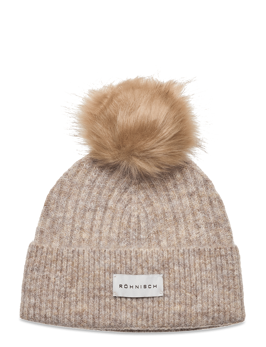Röhnisch - Pom Rib Beanie - mützen - safari - 1