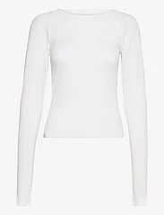 Röhnisch - Seamless Soft Rib Long Sleeve - långärmade tröjor - white - 0