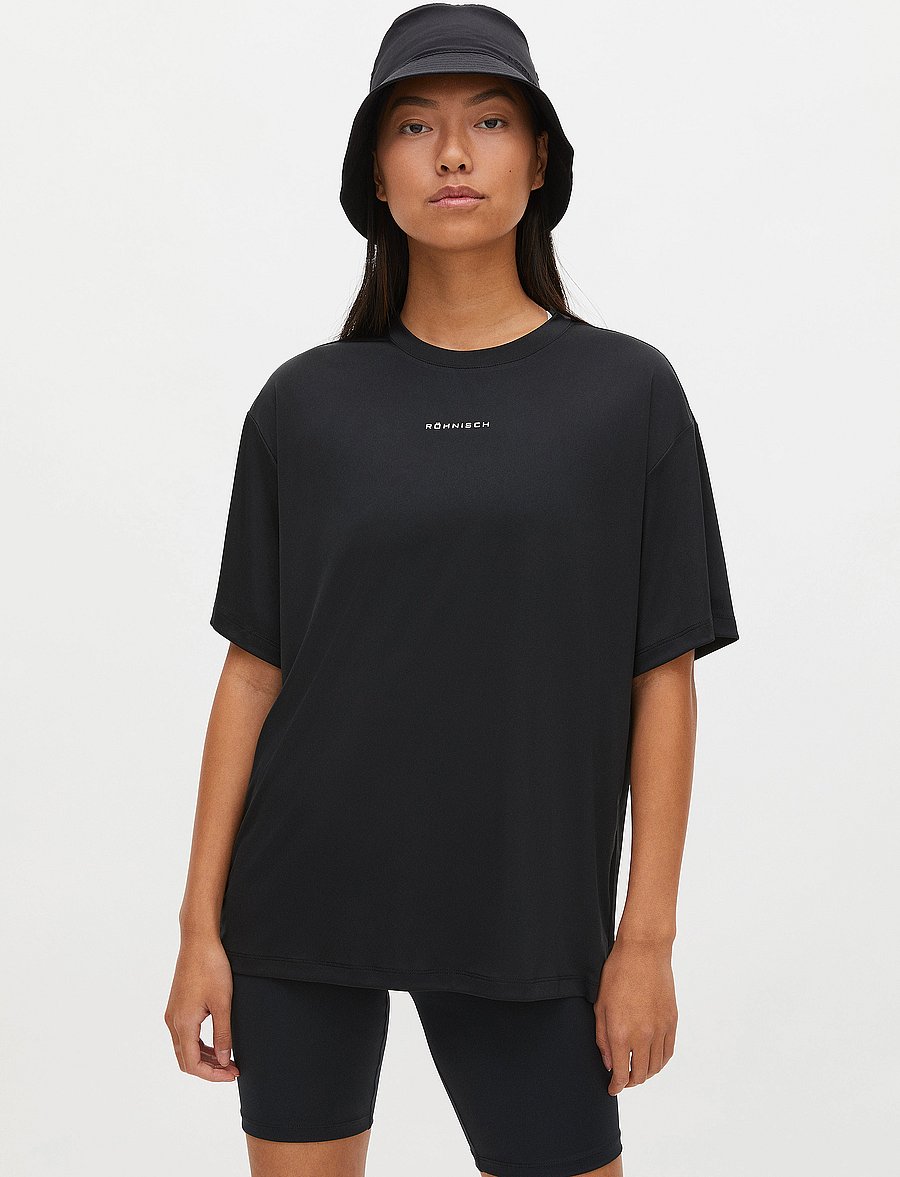 Röhnisch - Court Loose Tee - t-shirts - black - 0
