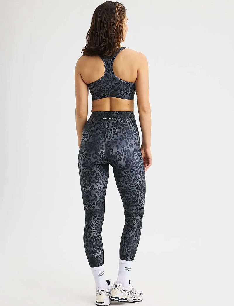 Röhnisch - Printed High Waist Tights - træningstights - grey leo print - 3