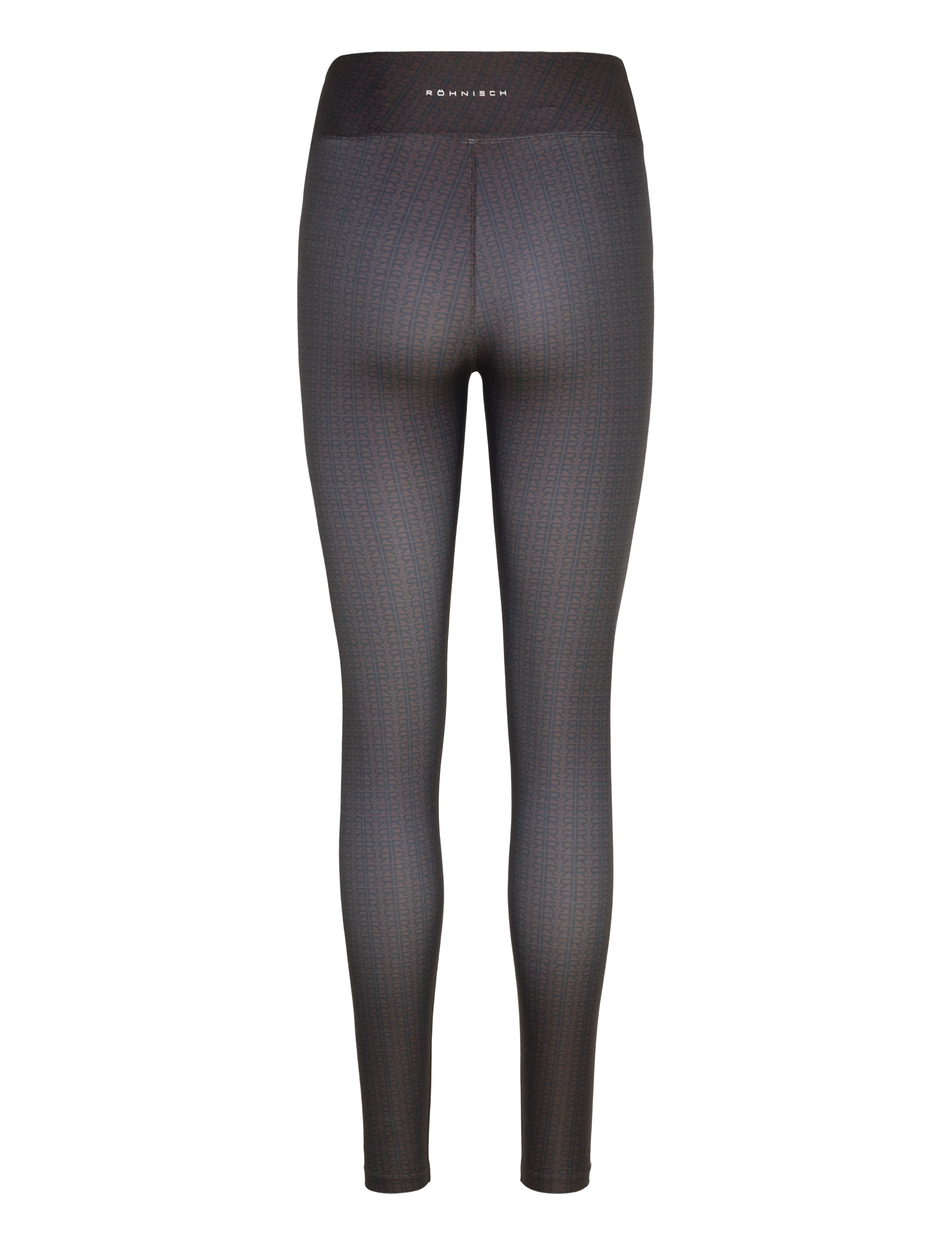 Röhnisch - Printed High Waist Tights - træningstights - typographic brown - 1
