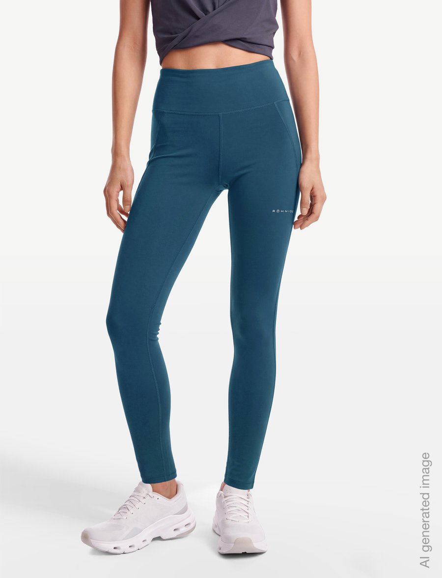Röhnisch - Flattering High Waist Tights - volle länge - legion blue - 3