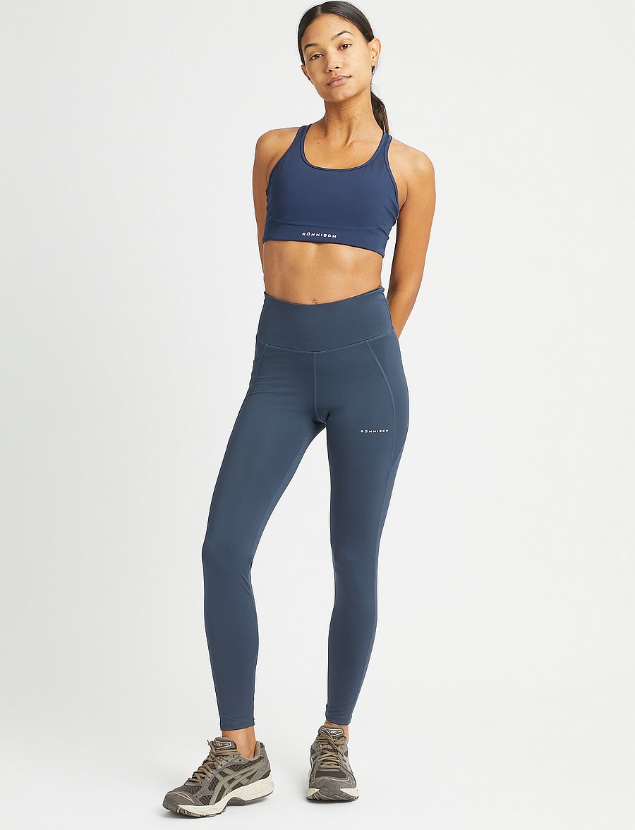 Röhnisch - Flattering High Waist Tights - treniņu legingi - space navy - 0