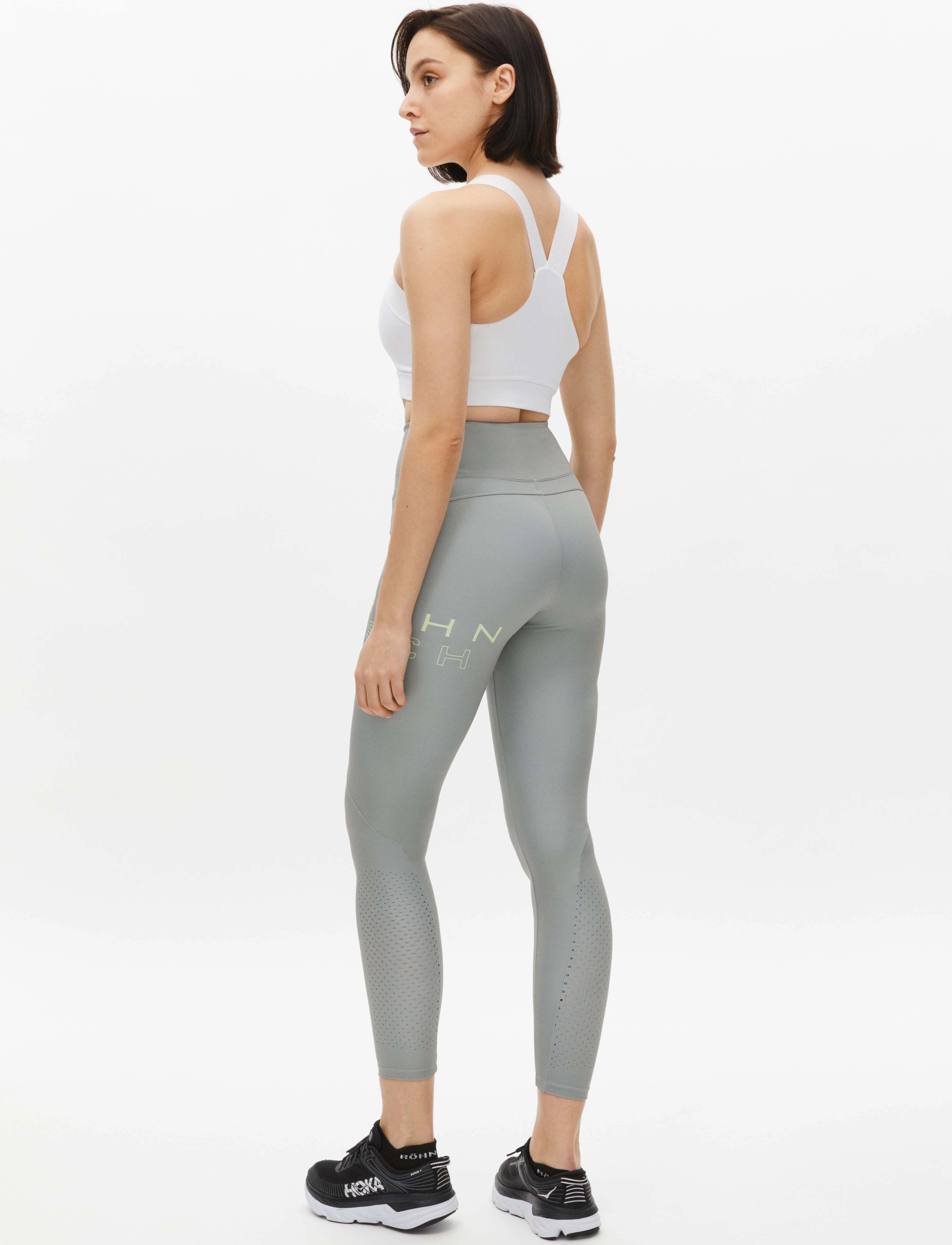 Röhnisch - Endorphin Logo Tights - fuld længde - vetiver green - 2