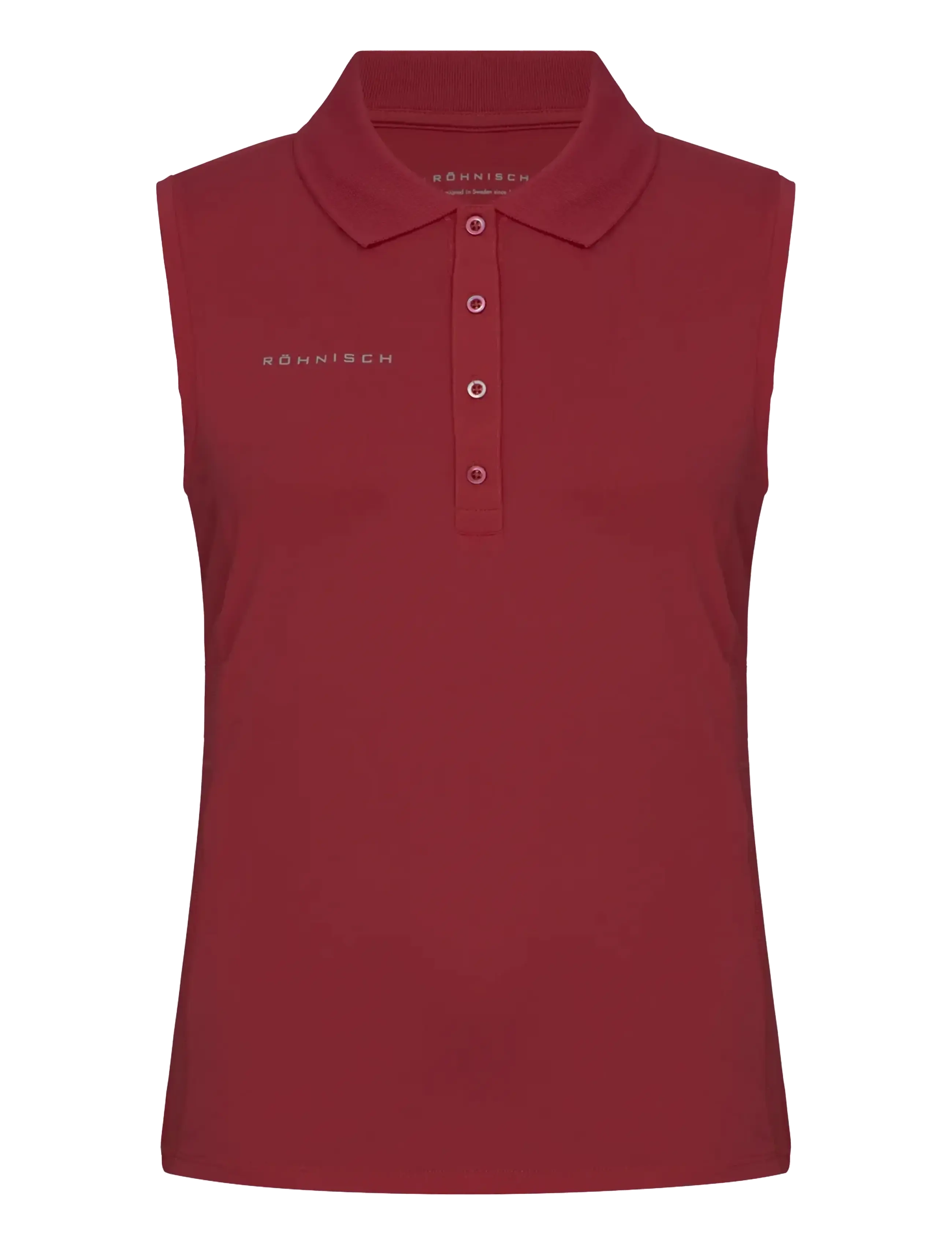 Röhnisch Nicky Sleeveless Poloshirt - Kampagne - BEET RED / red