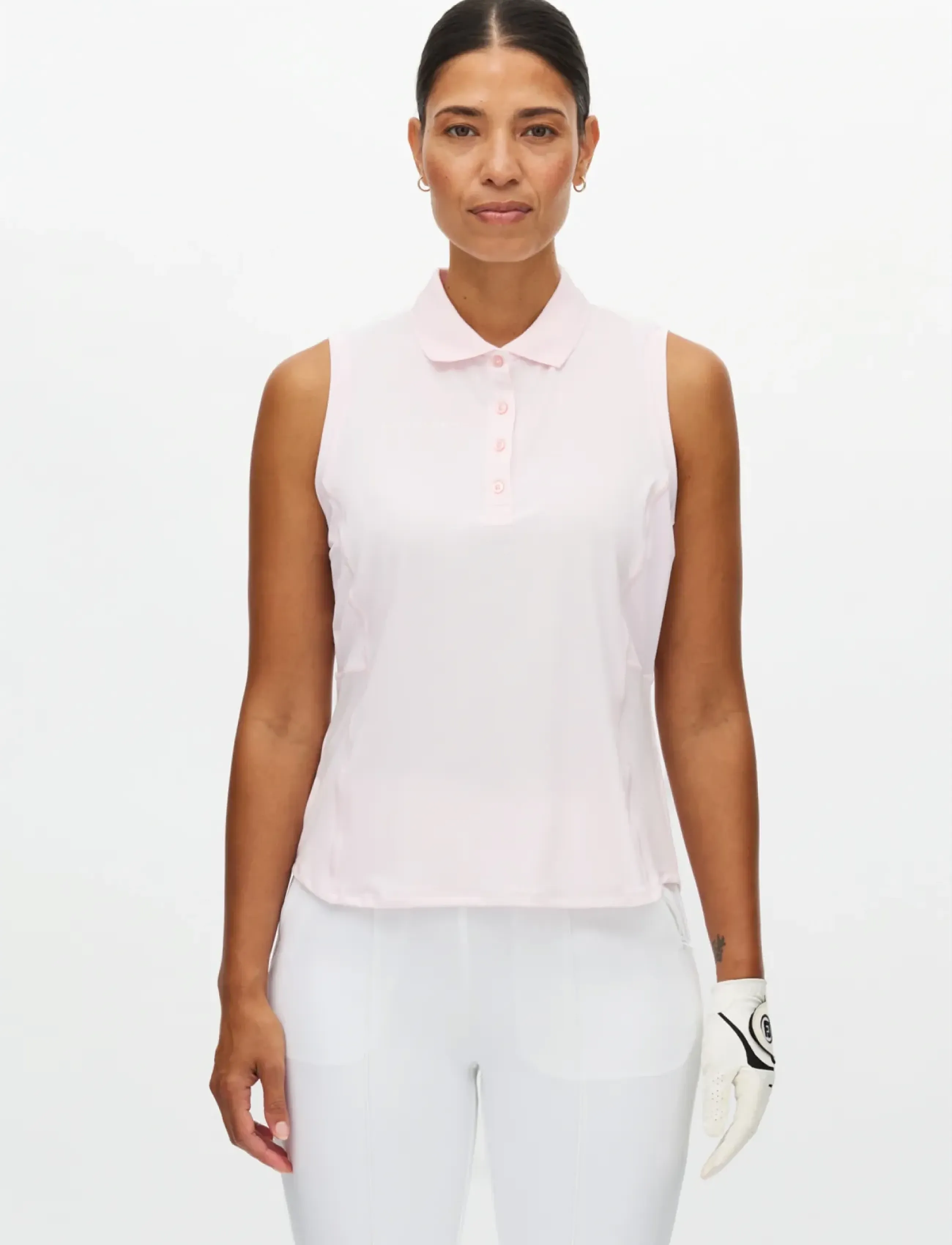 Röhnisch Nicky Sleeveless Poloshirt, S, Pink, Sports Overdele & T-shirts > Sport Polos, Dame