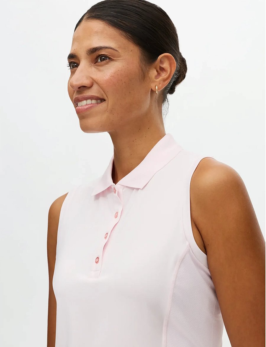 Röhnisch - Nicky Sleeveless Poloshirt - oberteile & t-shirts - cradle pink - 2