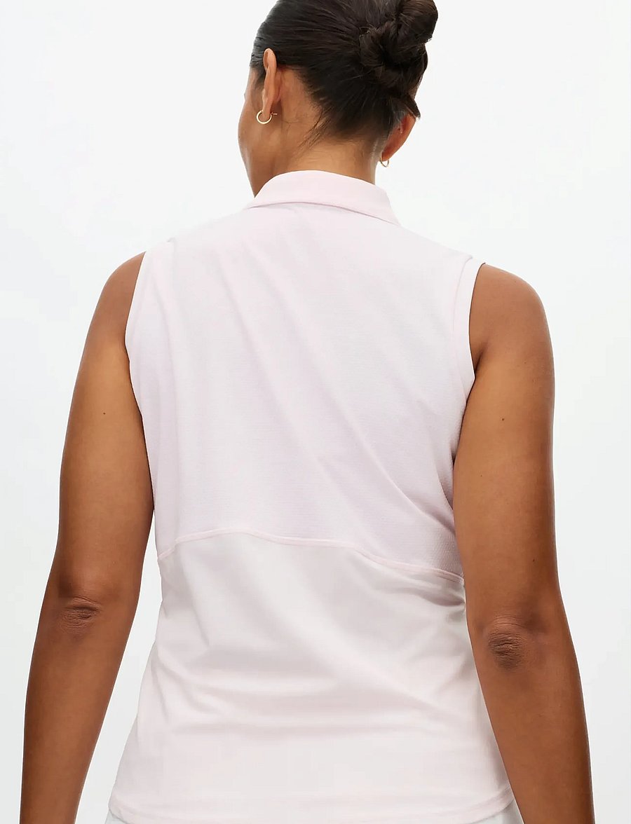 Röhnisch - Nicky Sleeveless Poloshirt - oberteile & t-shirts - cradle pink - 3