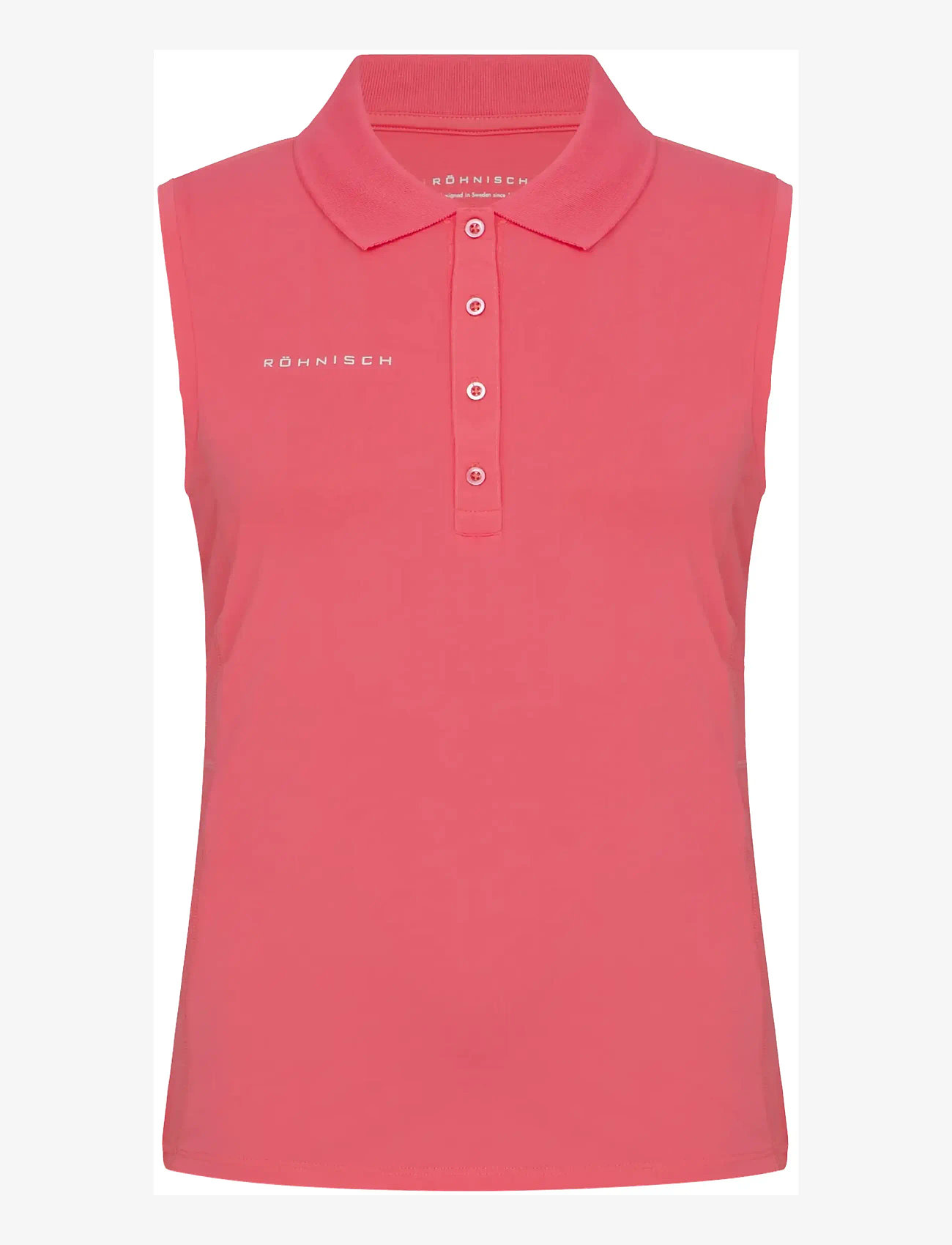 Röhnisch - Nicky Sleeveless Poloshirt - toppe & t-shirts - fruit dove - 1