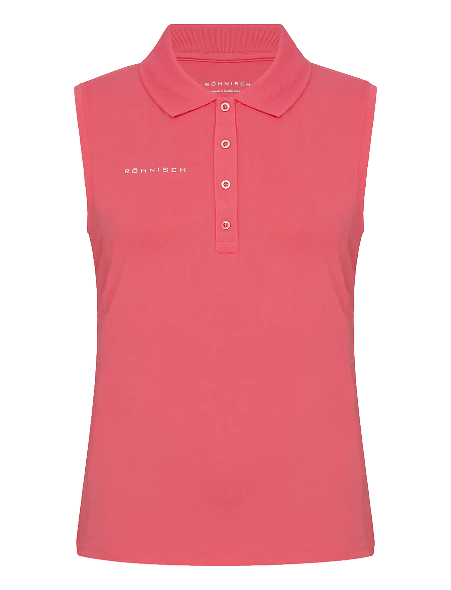 Röhnisch - Nicky Sleeveless Poloshirt - oberteile & t-shirts - fruit dove - 1