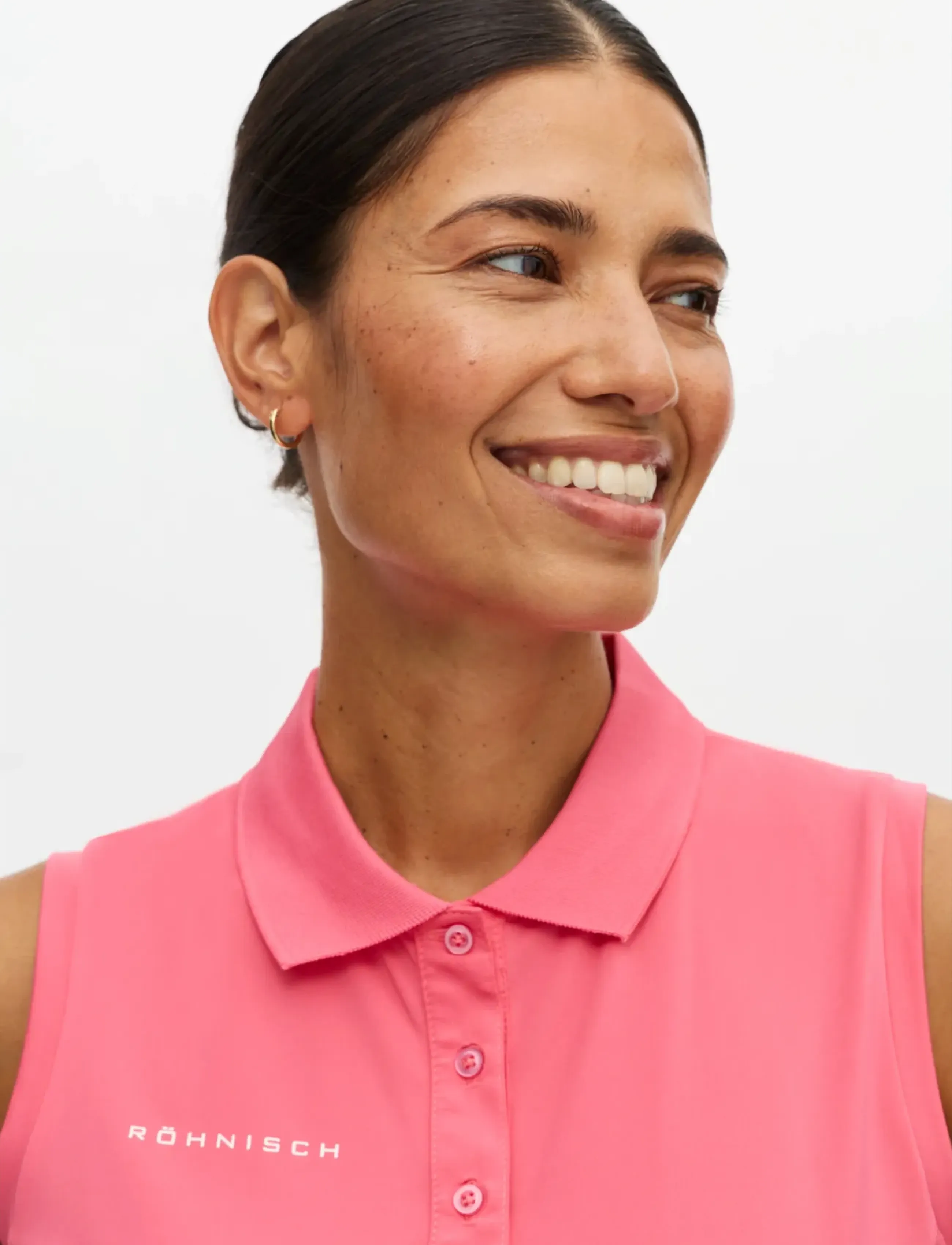 Röhnisch - Nicky Sleeveless Poloshirt - oberteile & t-shirts - fruit dove - 2