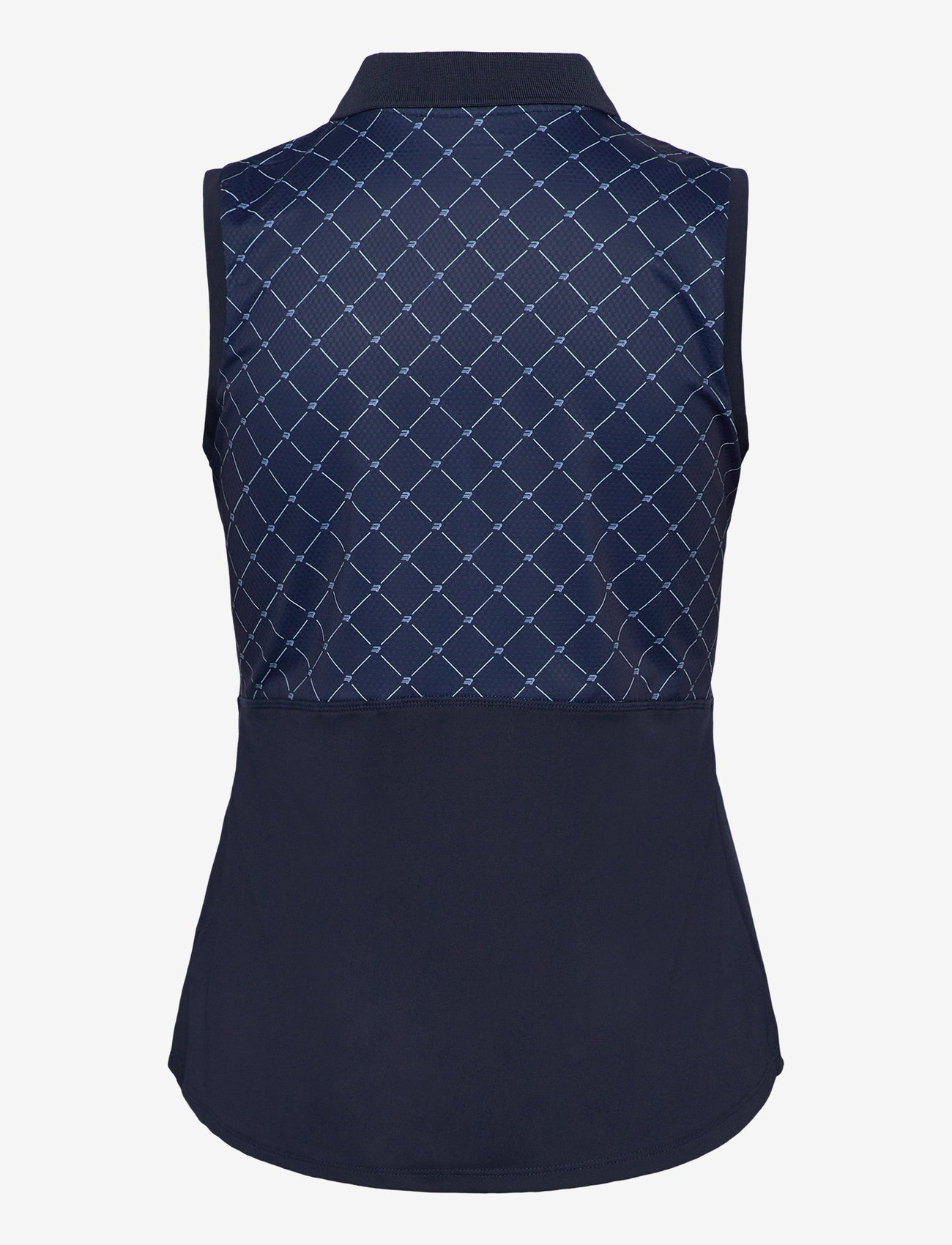 Röhnisch - Nicky Sleeveless Poloshirt - toppar & t-shirts - micro r check navy - 2