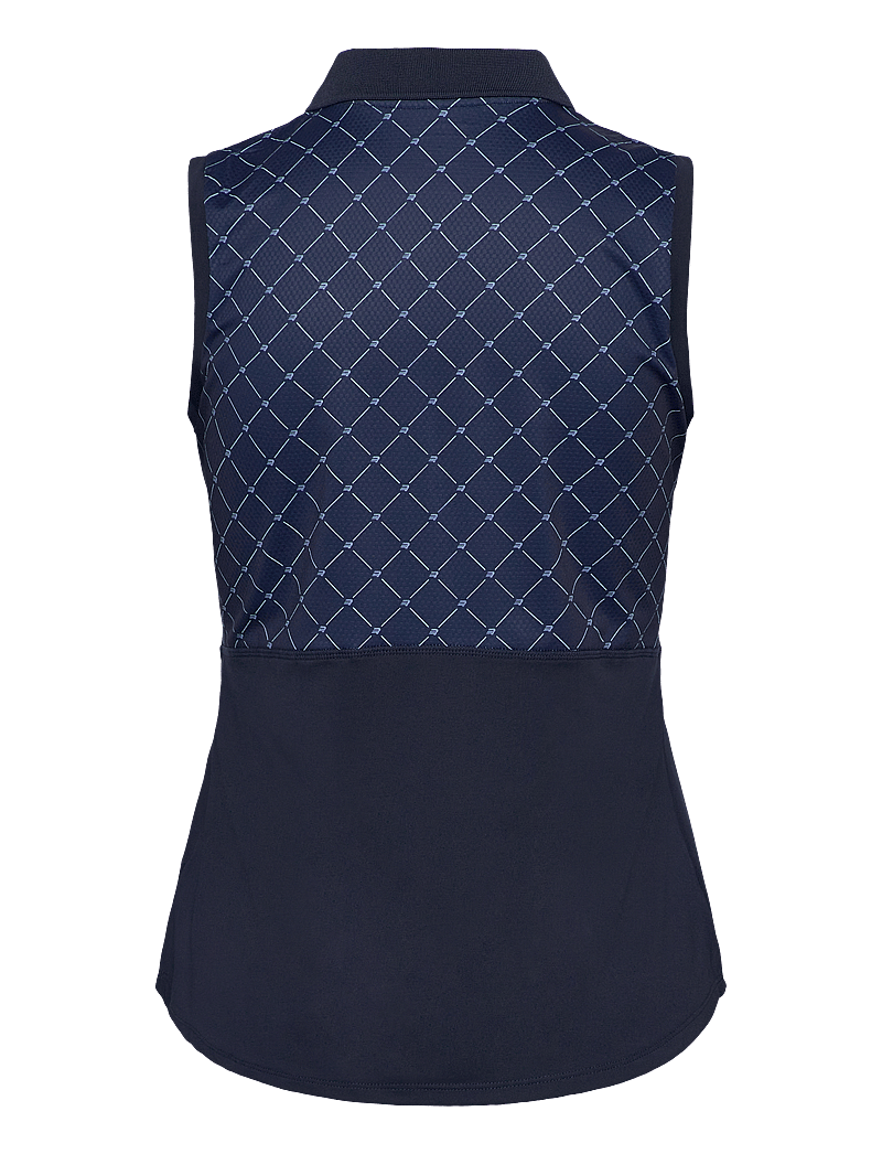 Röhnisch - Nicky Sleeveless Poloshirt - oberteile & t-shirts - micro r check navy - 2