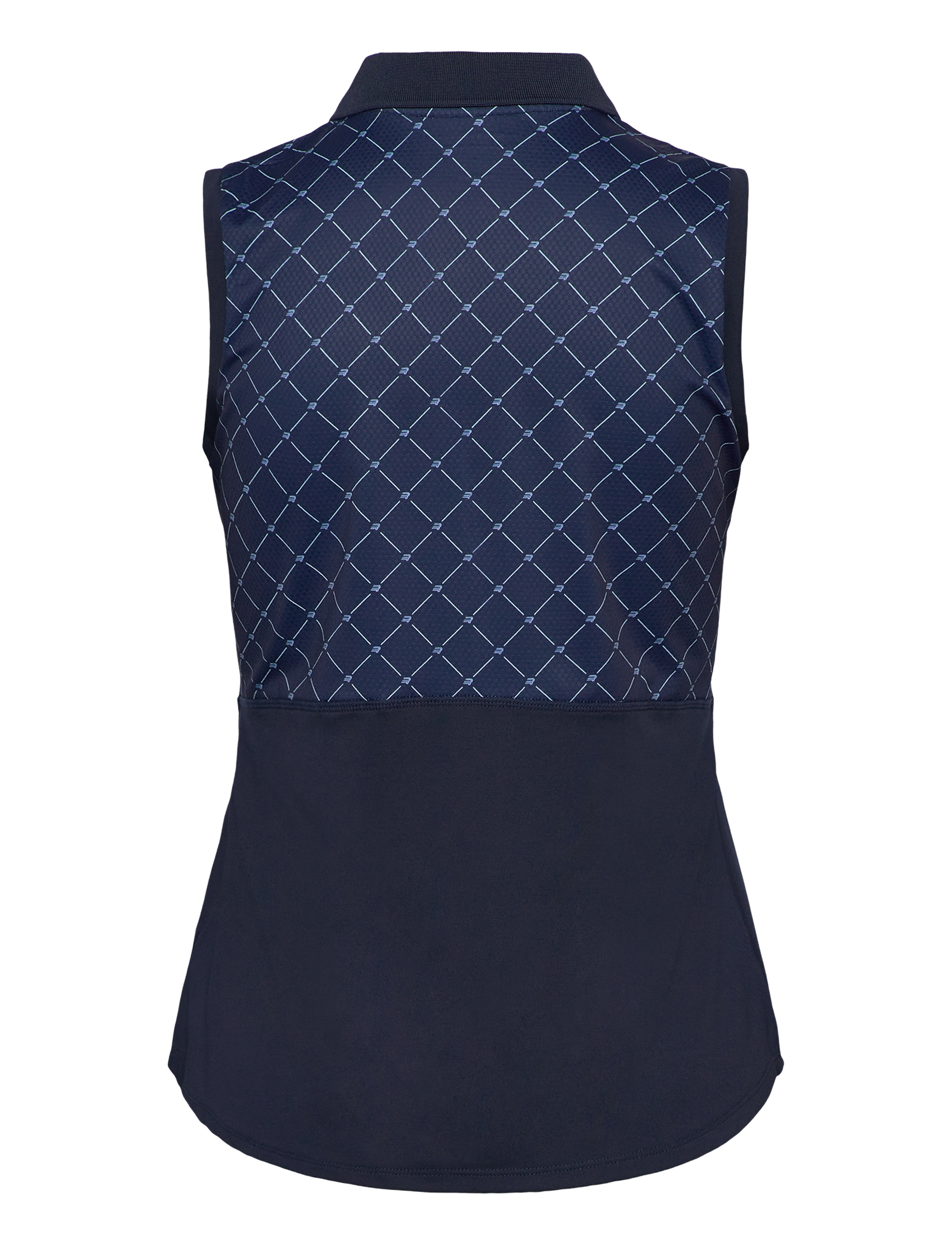 Röhnisch - Nicky Sleeveless Poloshirt - toppe & t-shirts - micro r check navy - 2
