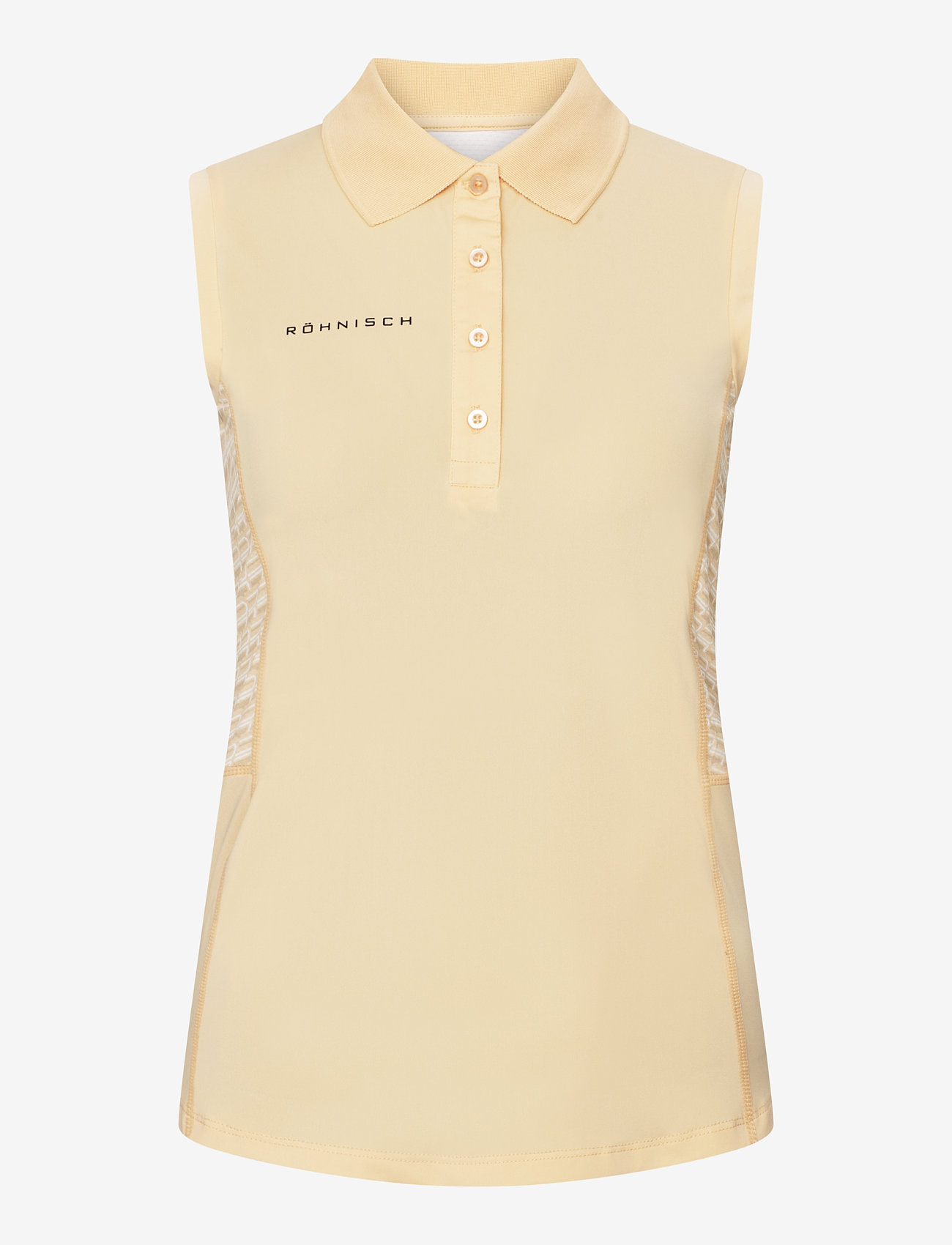 Röhnisch - Nicky Sleeveless Poloshirt - toppe & t-shirts - monogram peach - 1