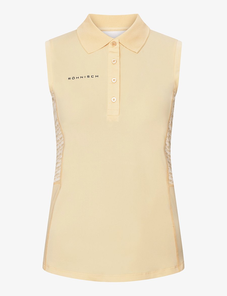 Röhnisch - Nicky Sleeveless Poloshirt - oberteile & t-shirts - monogram peach - 1