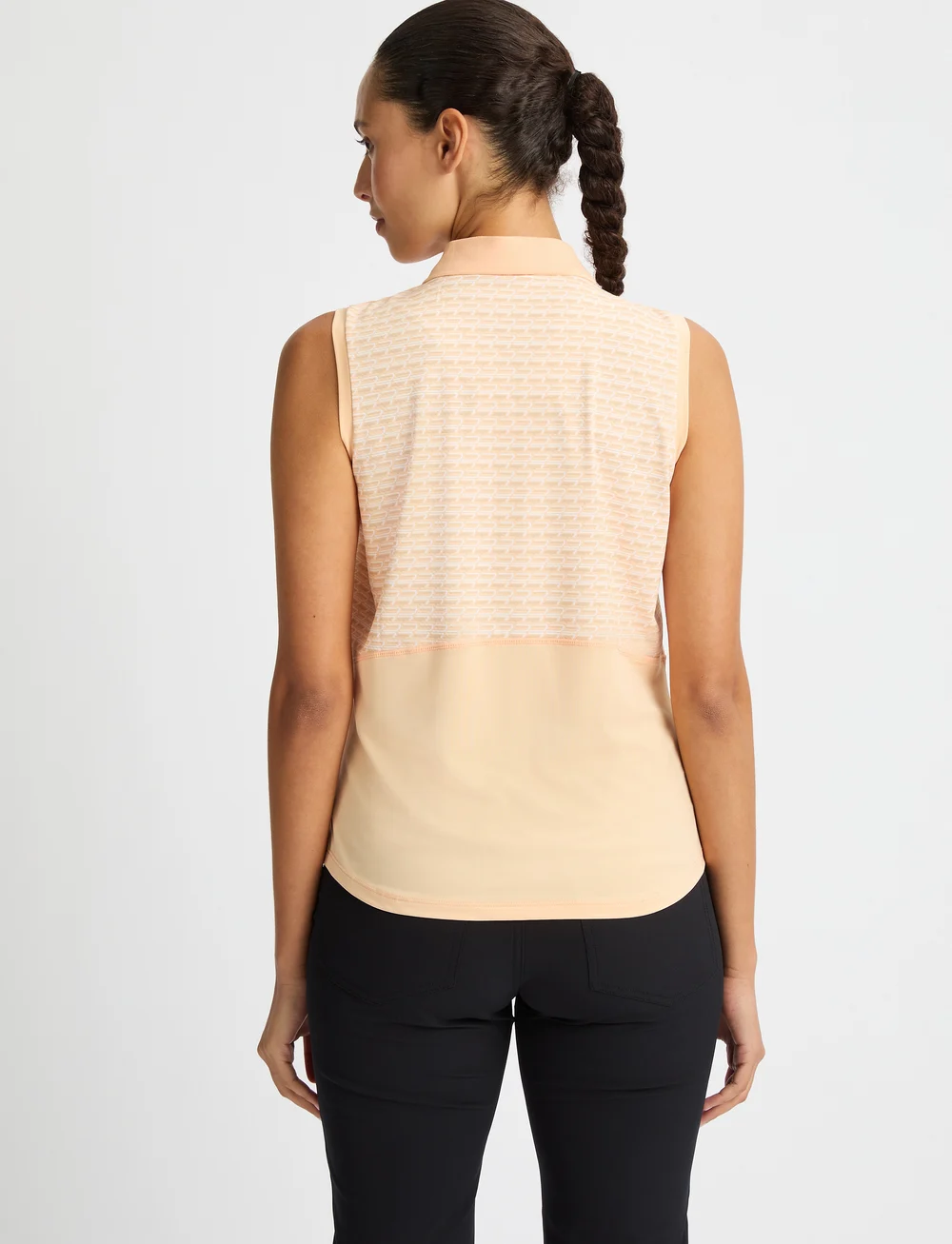 Röhnisch - Nicky Sleeveless Poloshirt - palaidinės ir marškinėliai - monogram peach - 4