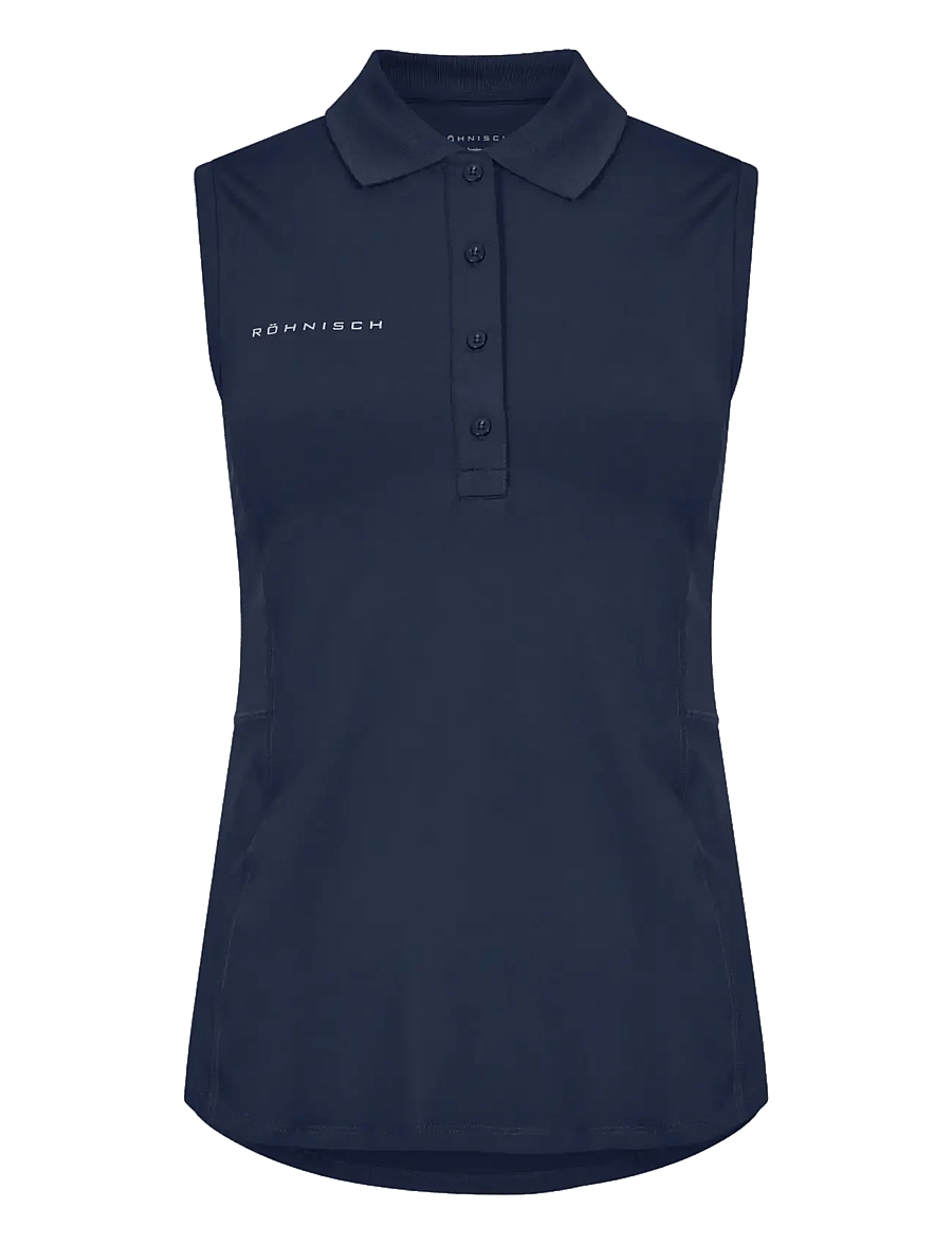 Röhnisch - Nicky Sleeveless Poloshirt - oberteile & t-shirts - navy - 1