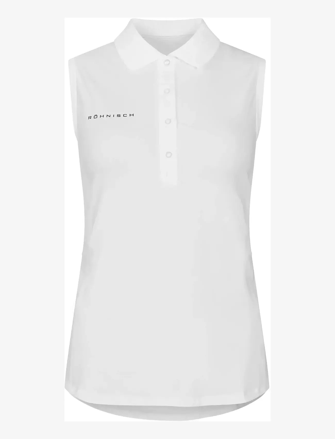 Röhnisch - Nicky Sleeveless Poloshirt - toppe & t-shirts - white - 0
