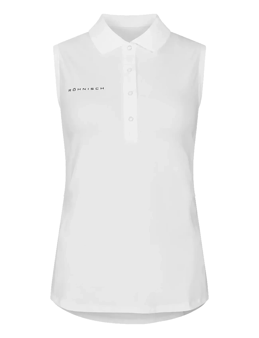 Röhnisch - Nicky Sleeveless Poloshirt - oberteile & t-shirts - white - 0