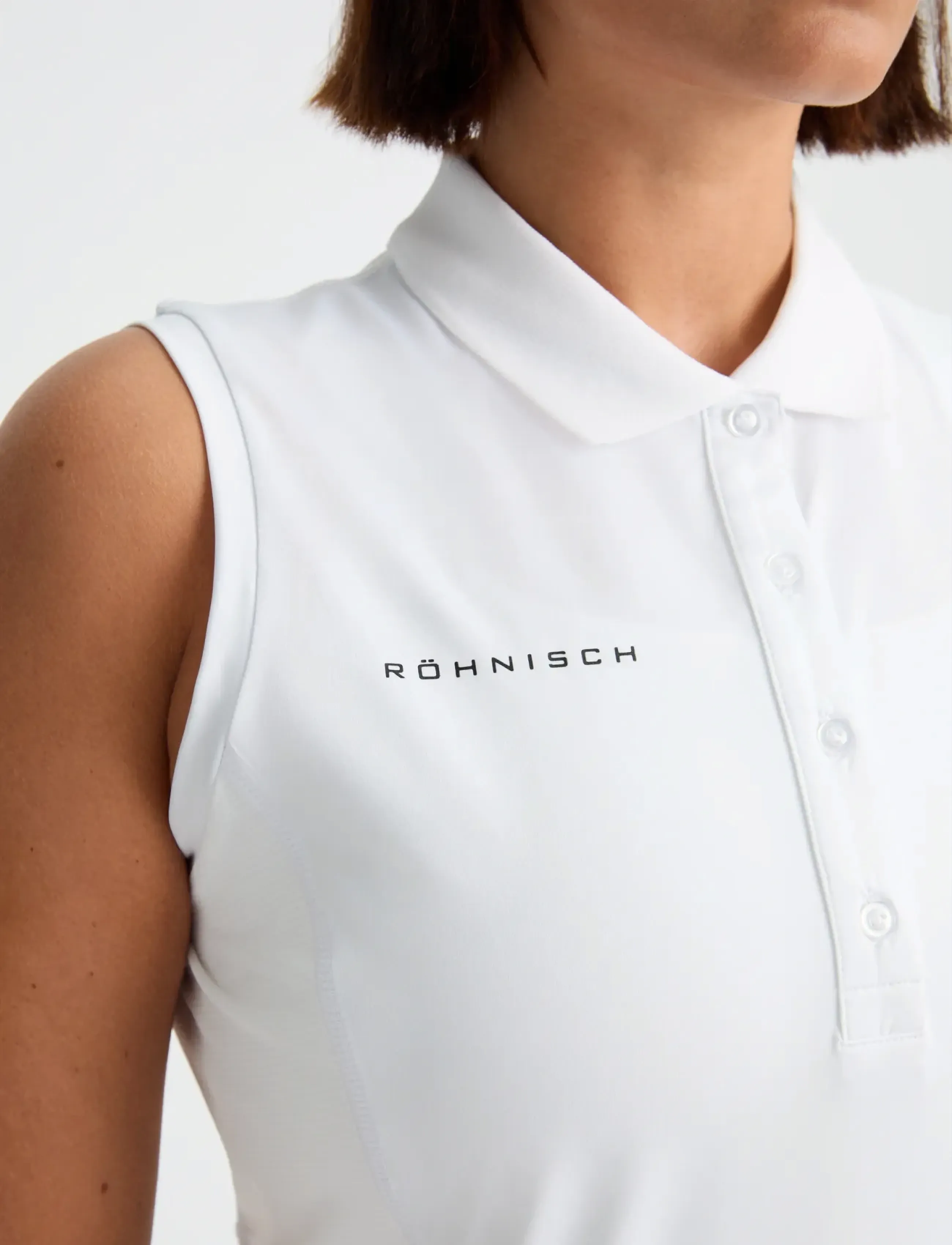 Röhnisch - Nicky Sleeveless Poloshirt - polos - white - 3