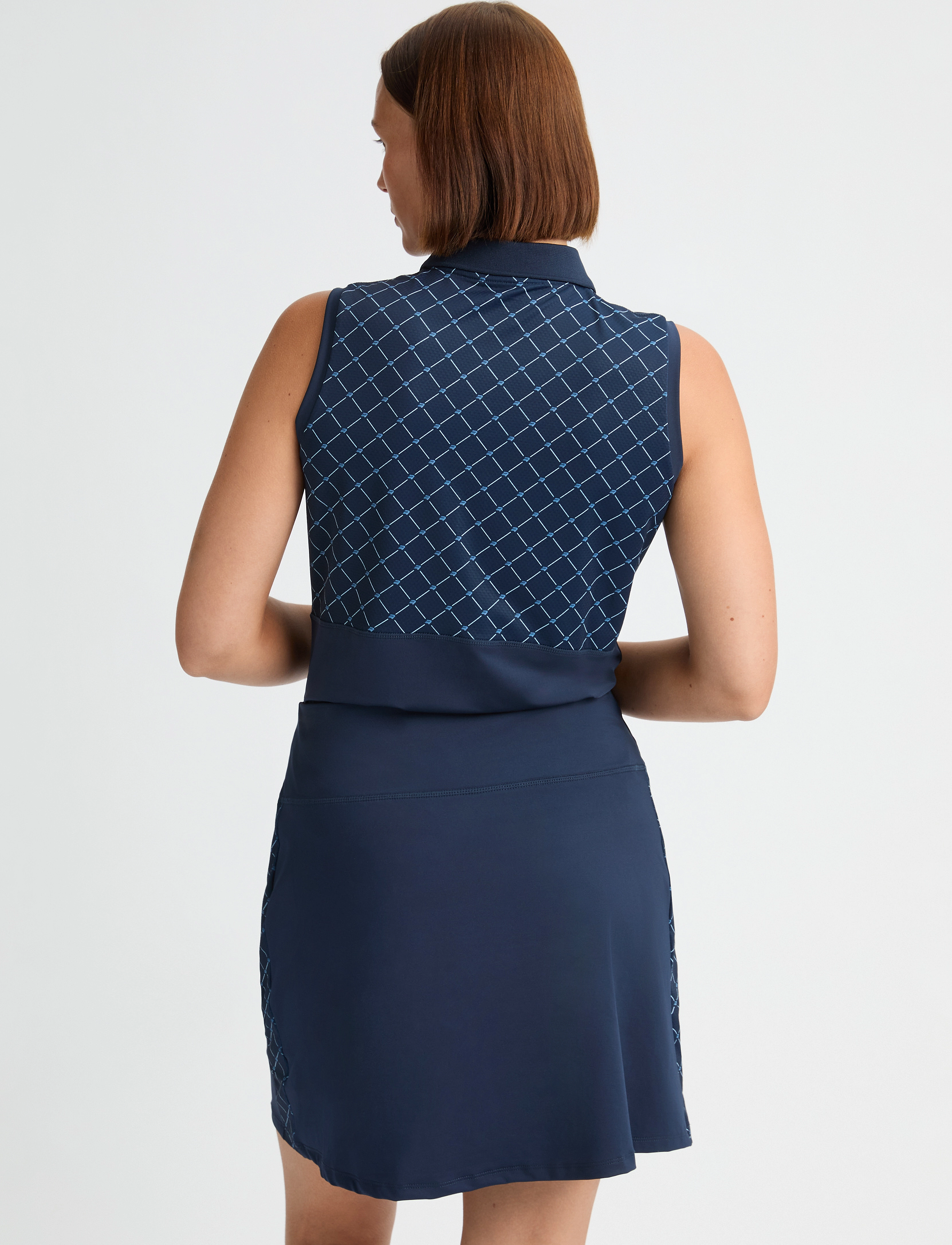 Röhnisch - Nicky Skort - træningsnederdele - micro r check navy - 2
