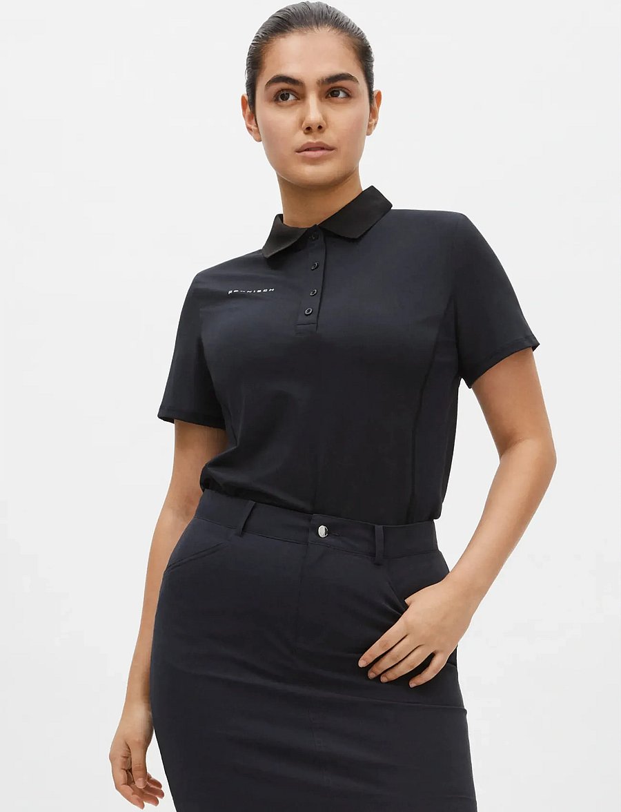 Röhnisch - Nicky Poloshirt - oberteile & t-shirts - black - 0